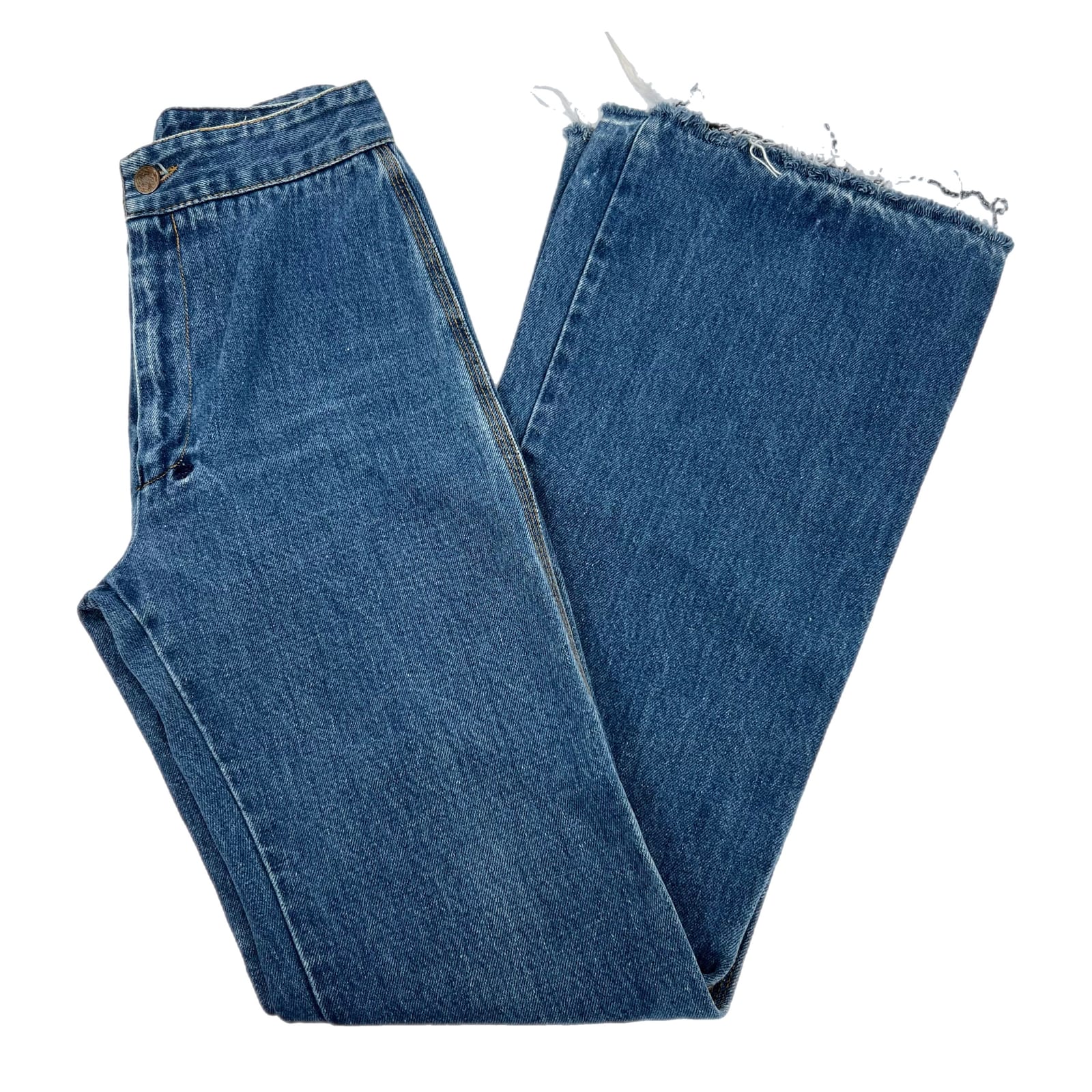 G Guebelli Blue Vintage Flared Embroidered Jeans