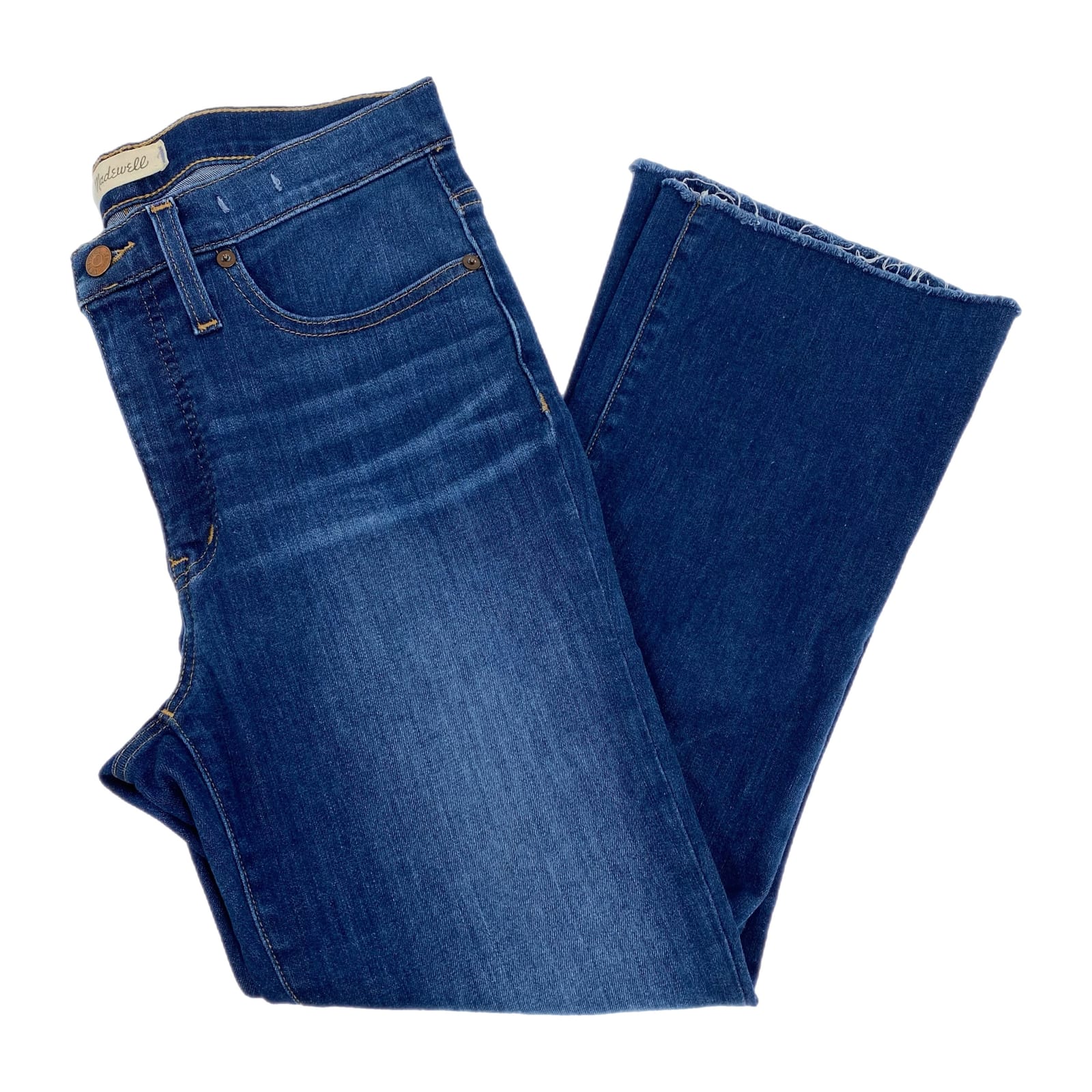 Madewell Blue Dark Wash Bootcut Jeans