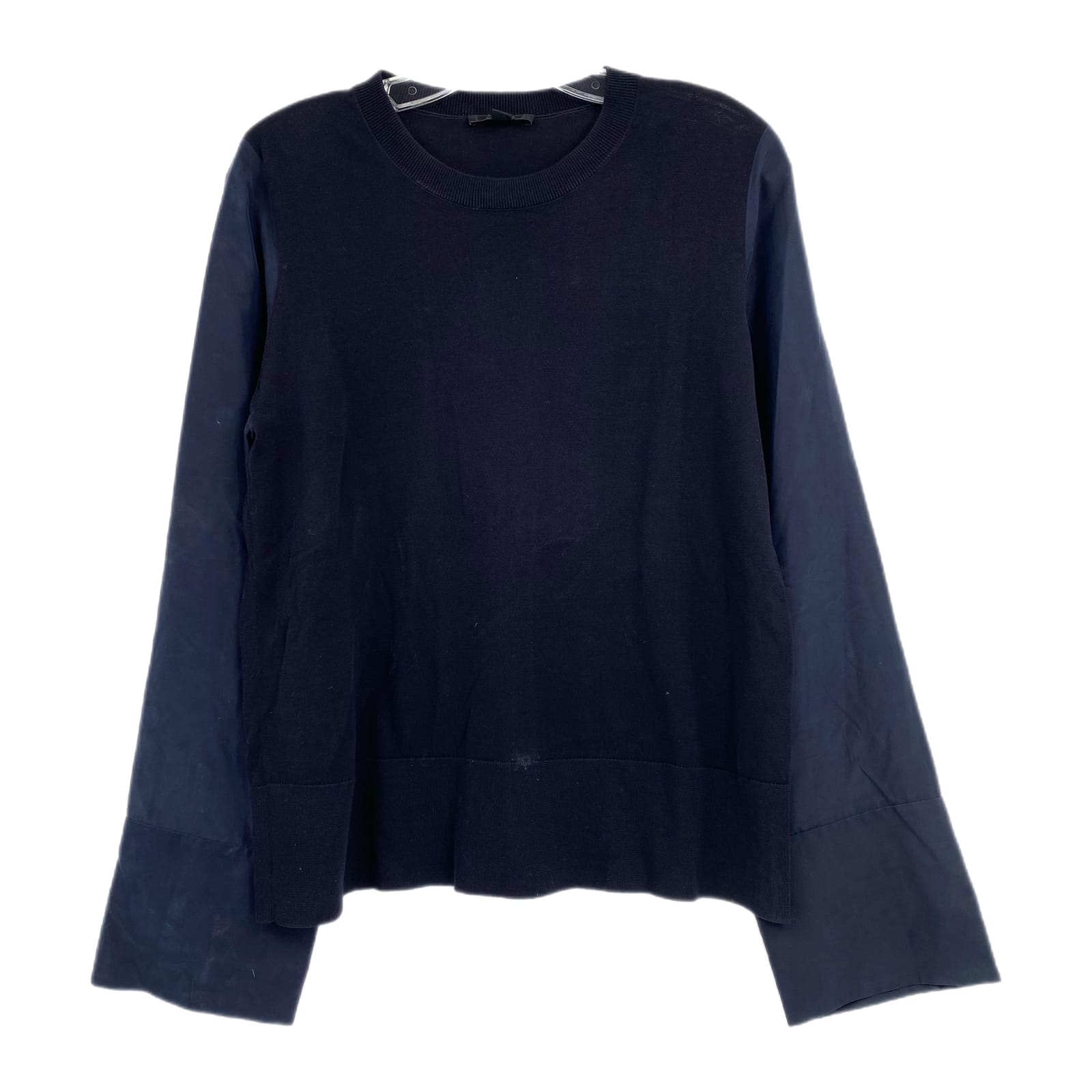 COS Navy Blue Silk Knit Blouse