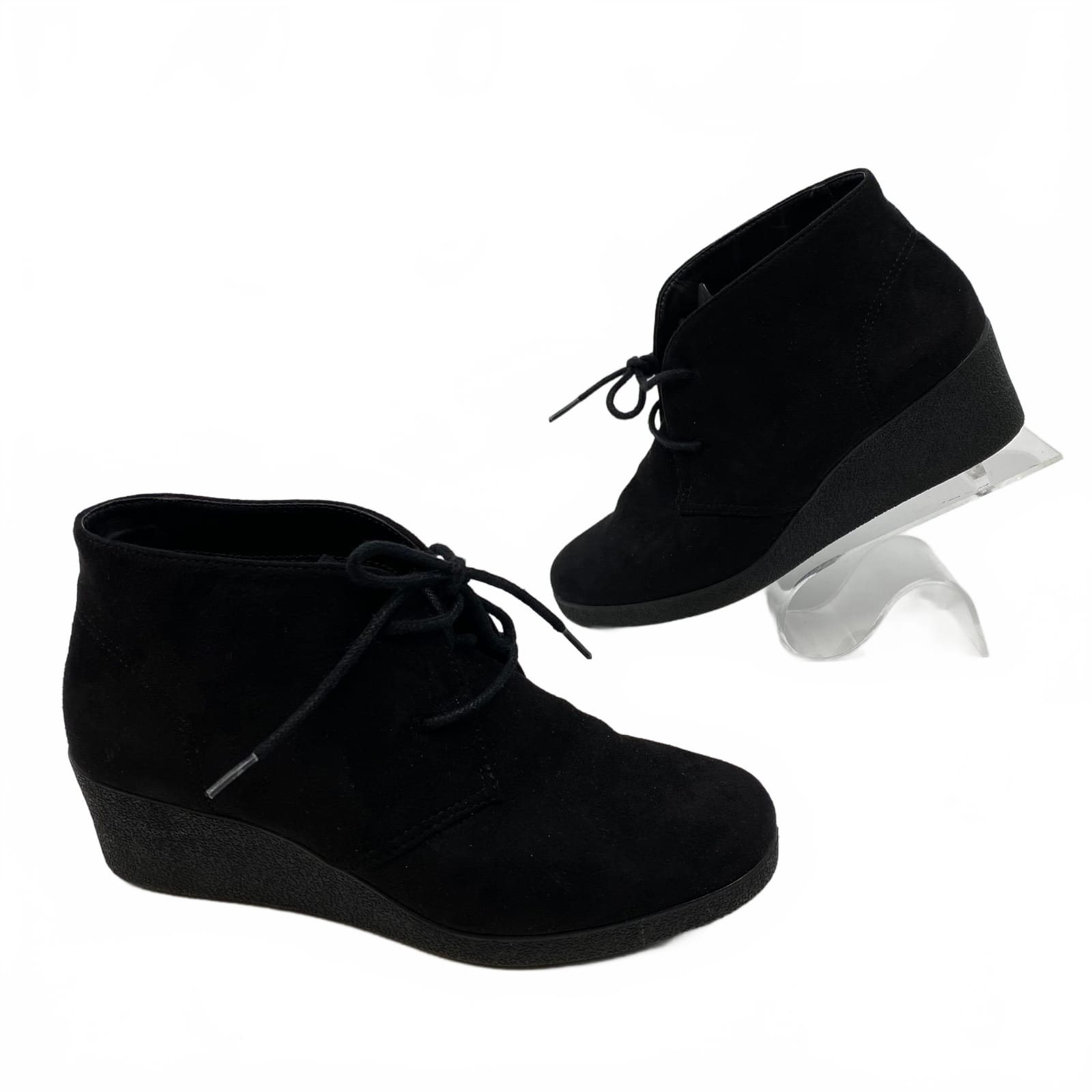 Style & Co. Black Synthetic Ankle Booties