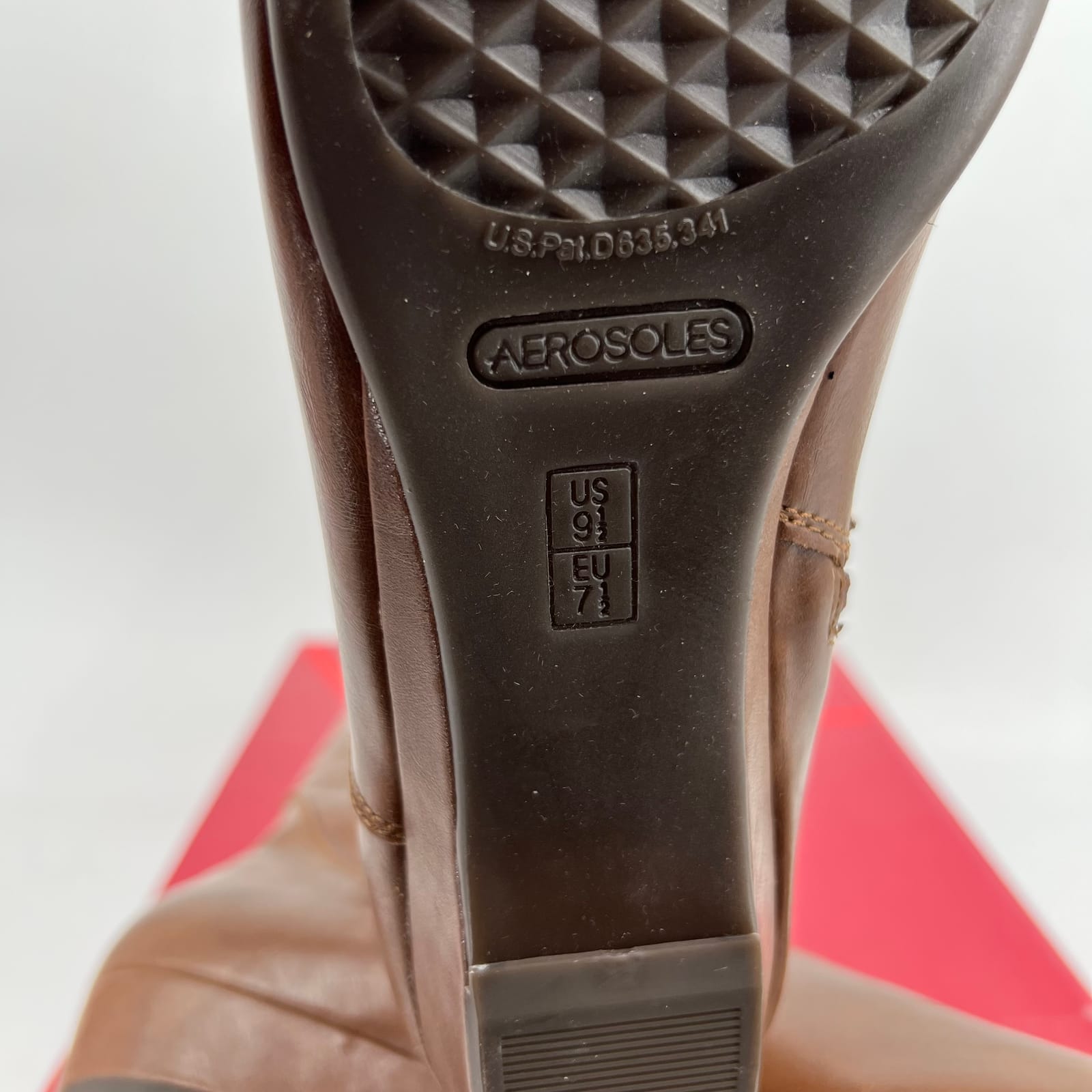 AEROSOLES Brown Wedge Over the Knee Boots