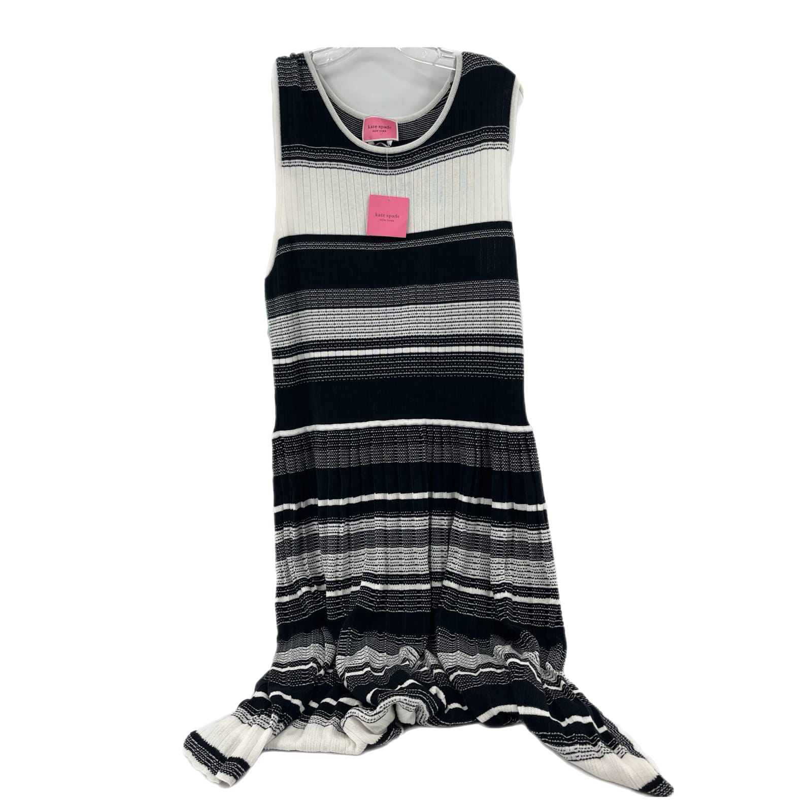 Kate Spade Black & White Striped Midi Dress