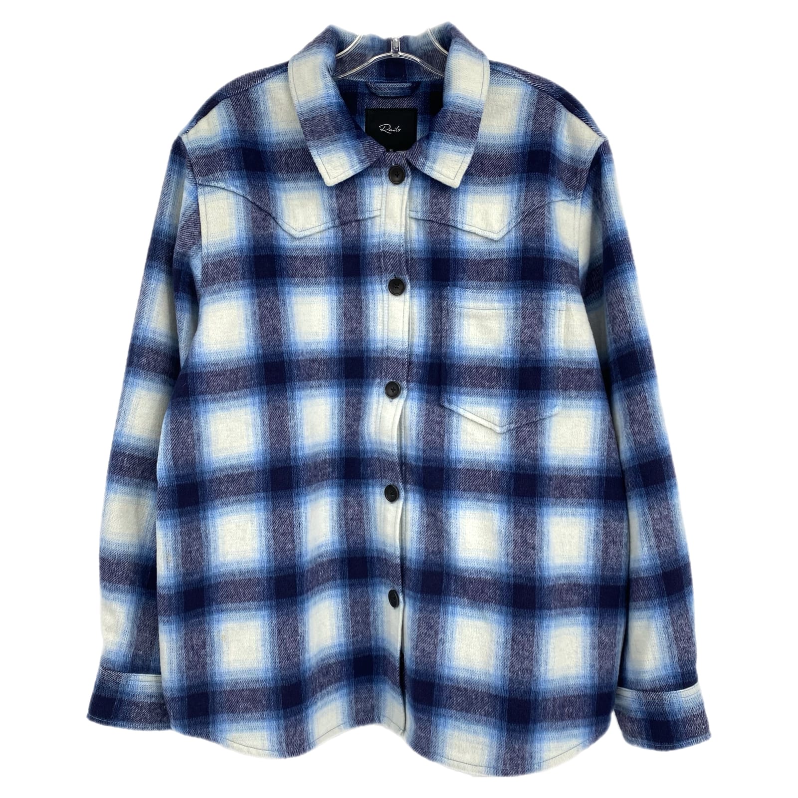 Rails Blue White Plaid Shacket