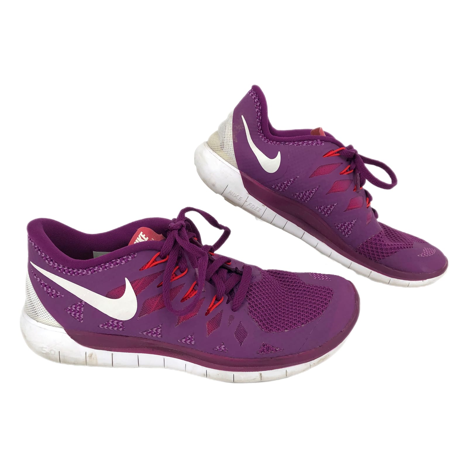 Nike Purple-Red Free 5.0 Athletic Shoes