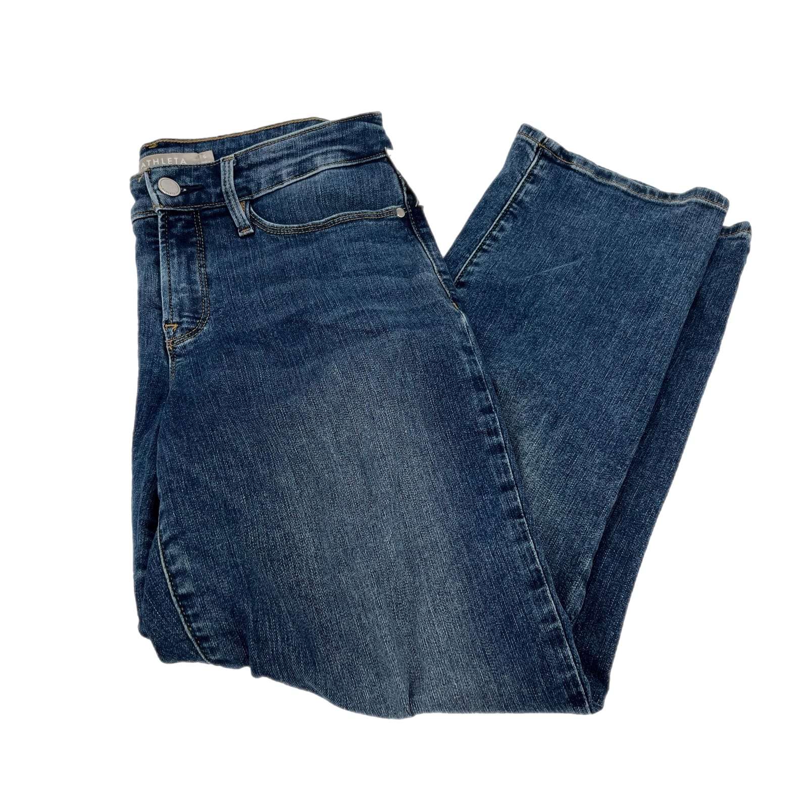 Athleta Blue Cotton Straight Leg Jeans