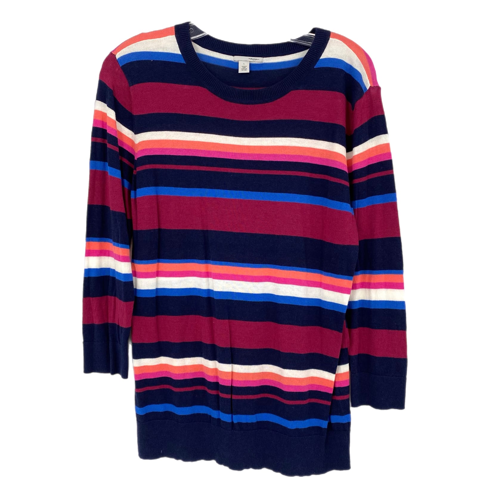 Halogen Red & Blue Striped Sweater