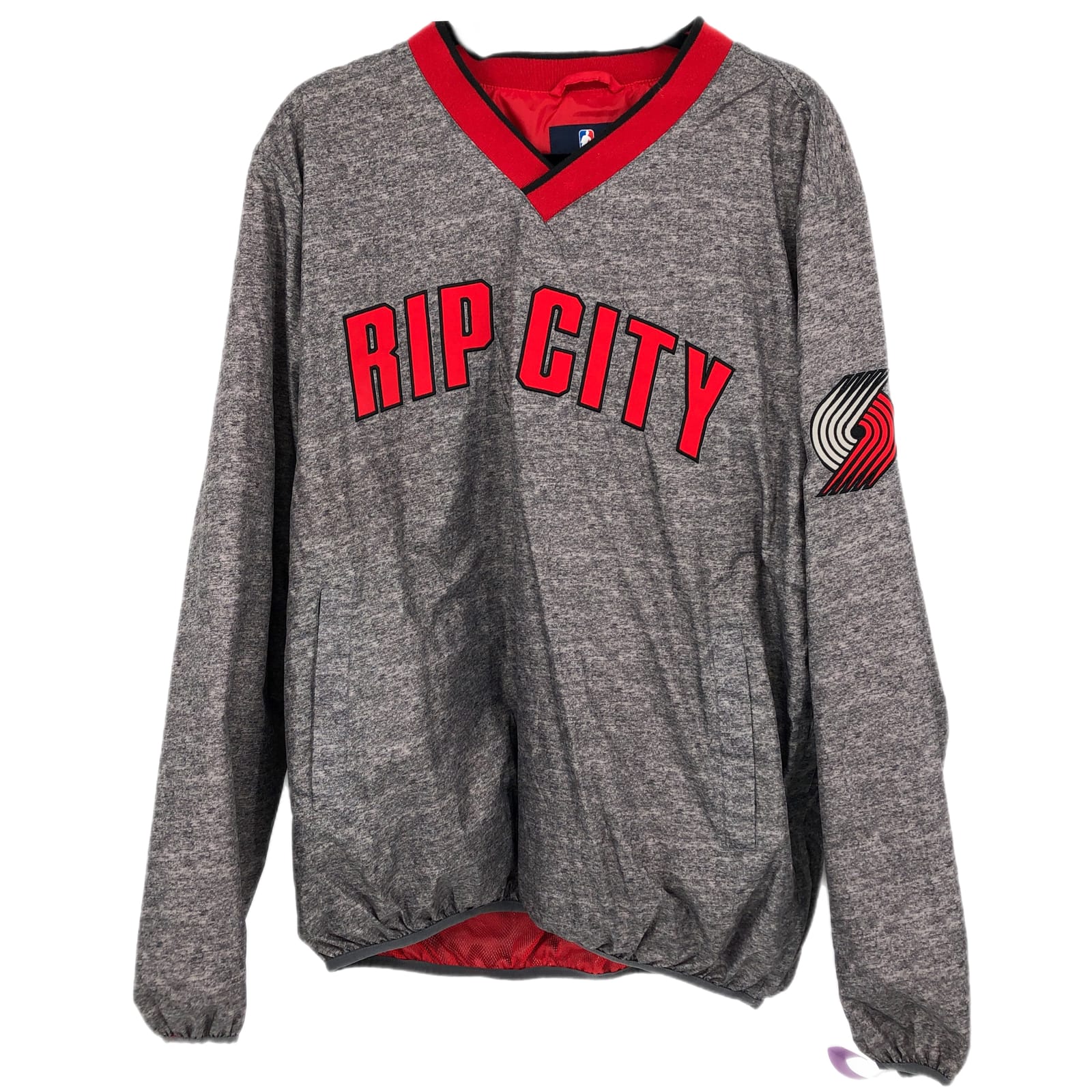 NBA Gray Red Classic Sports Sweatshirt