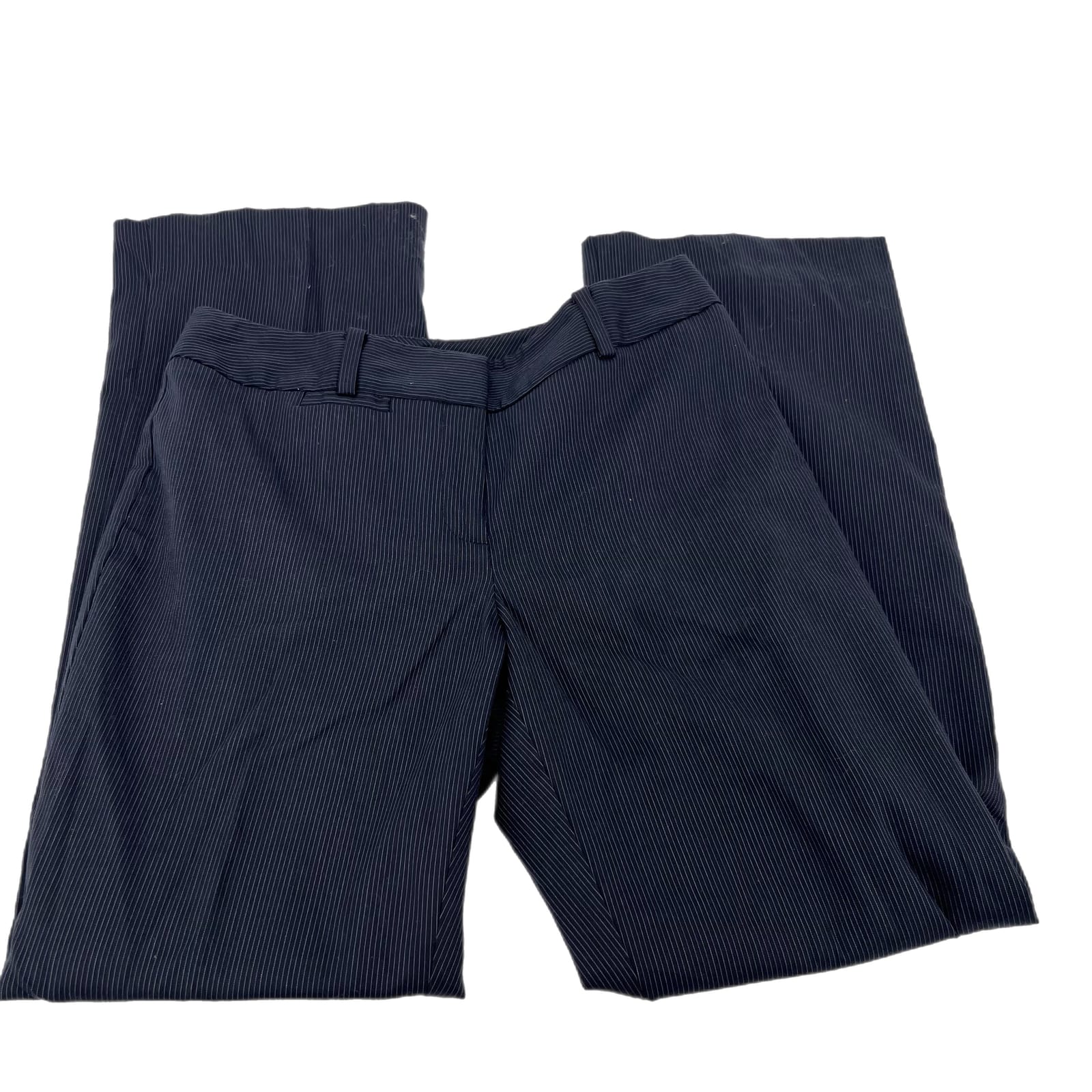 Ann Taylor Navy/White Pinstriped Trousers