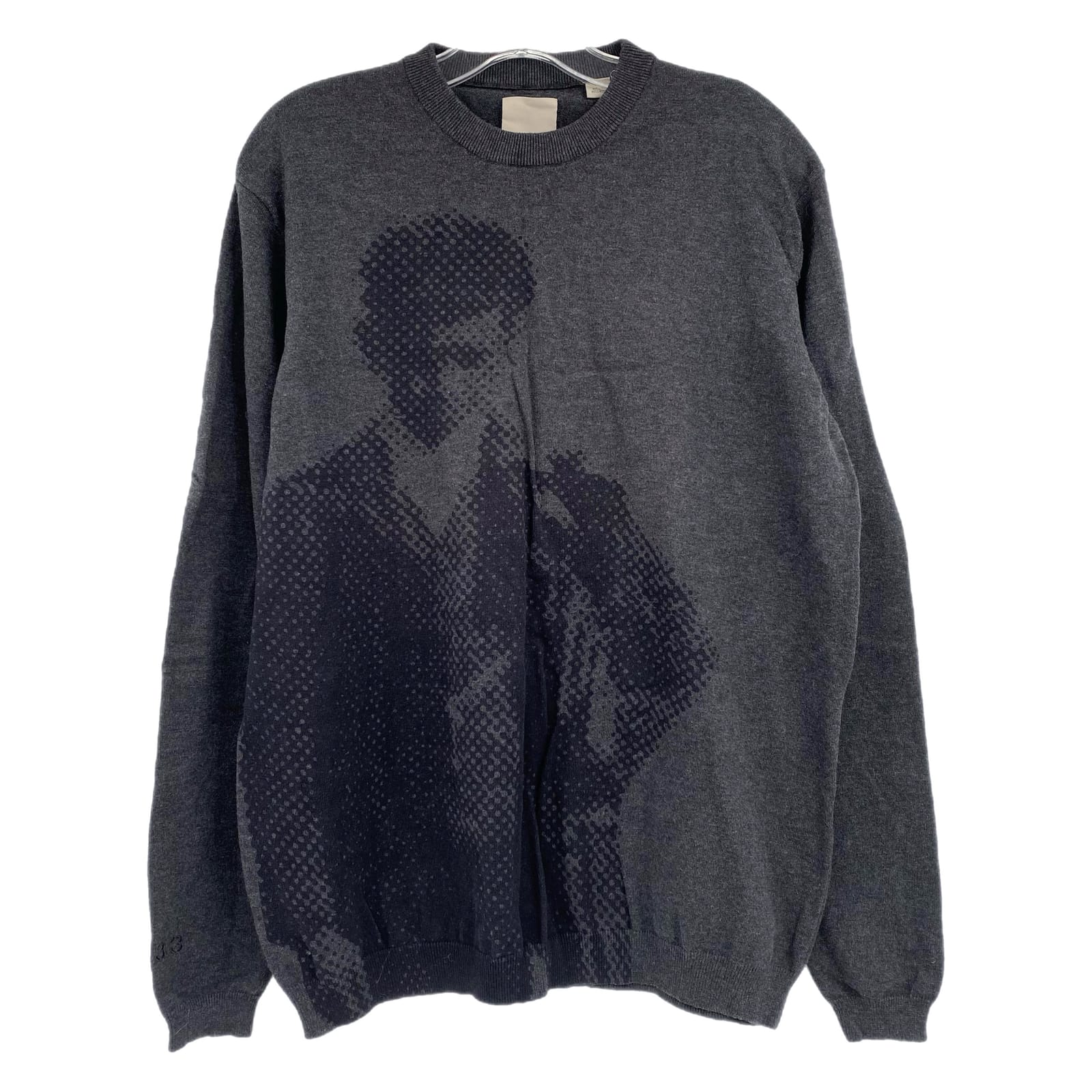 Ashworth Gray Cotton Crewneck Sweater