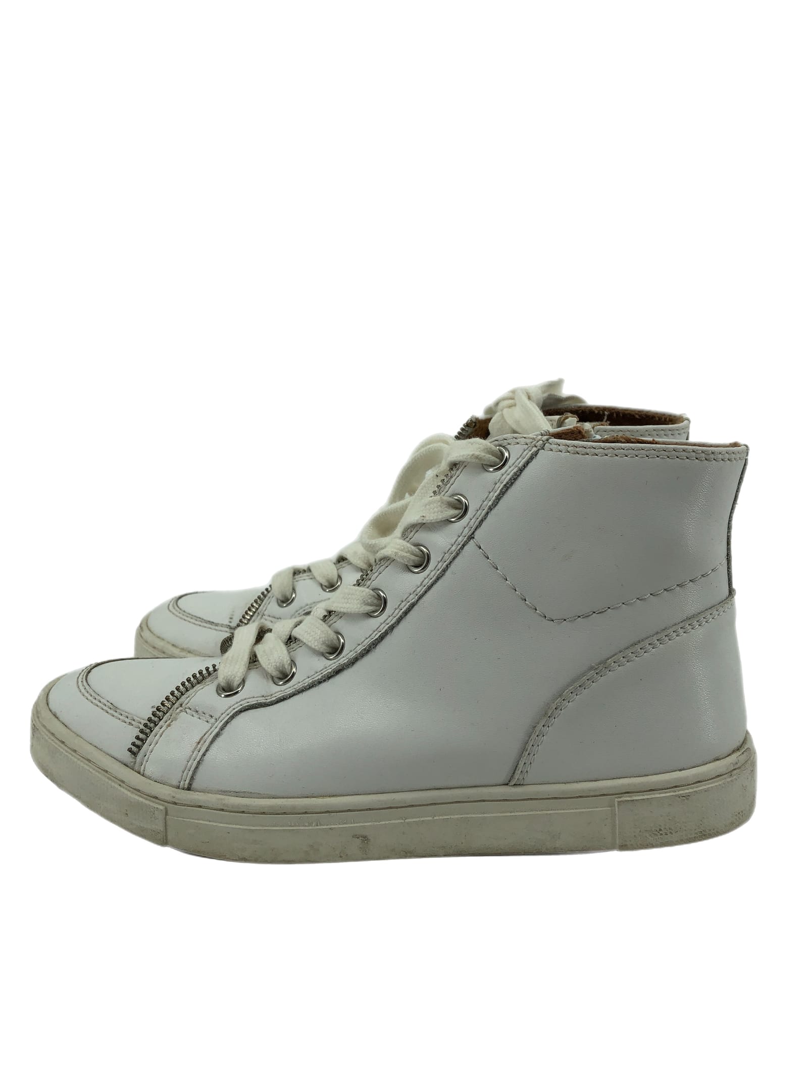 Frye White Leather Athletic Sneakers