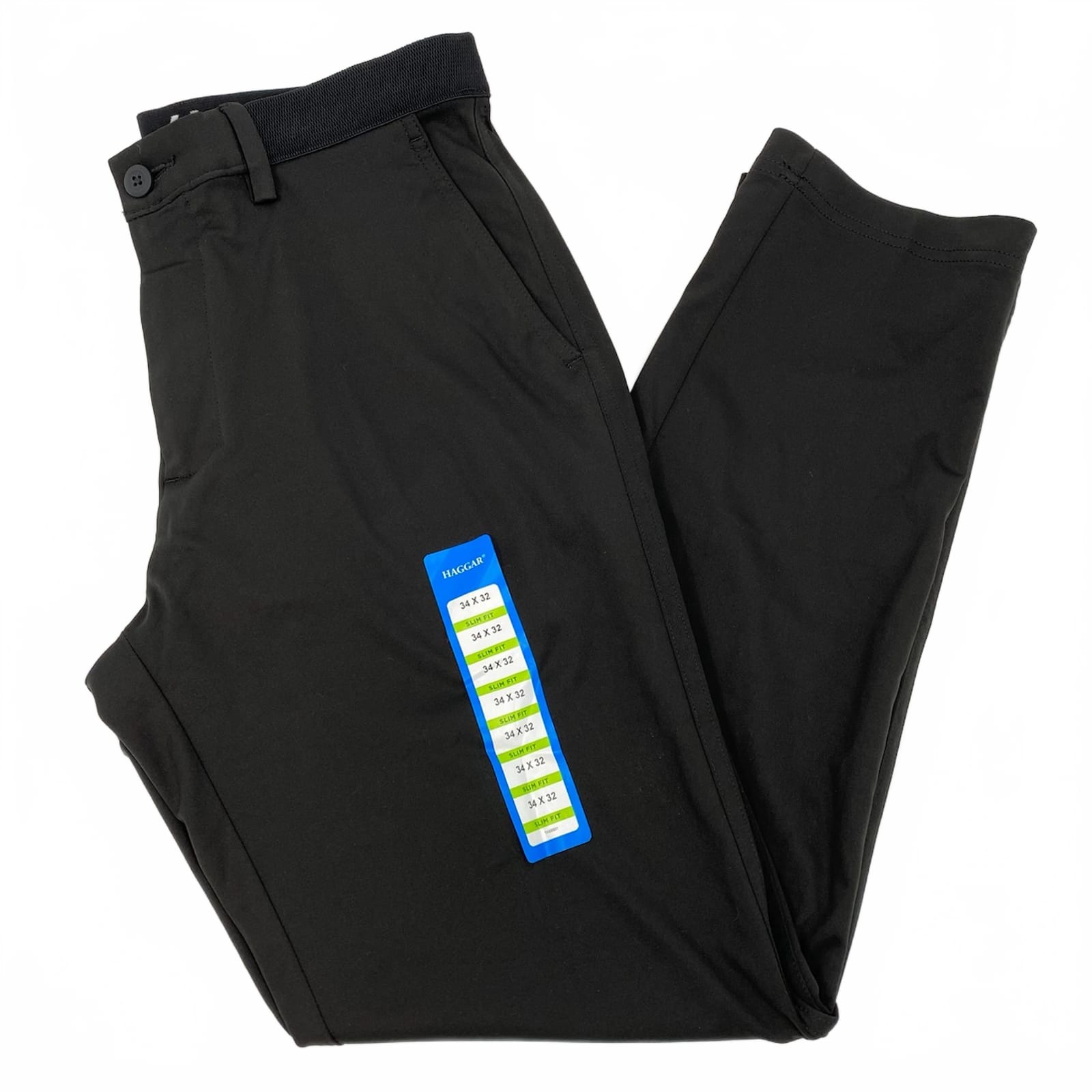 Haggar Black Slim Fit Active Tech Pants