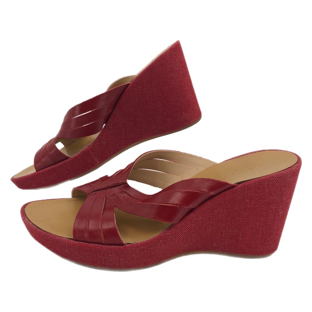 Banana Republic Red Leather Wedges