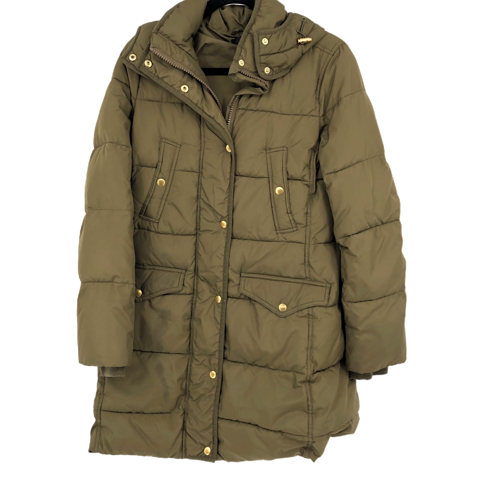 J. Crew Green Puffer Jacket