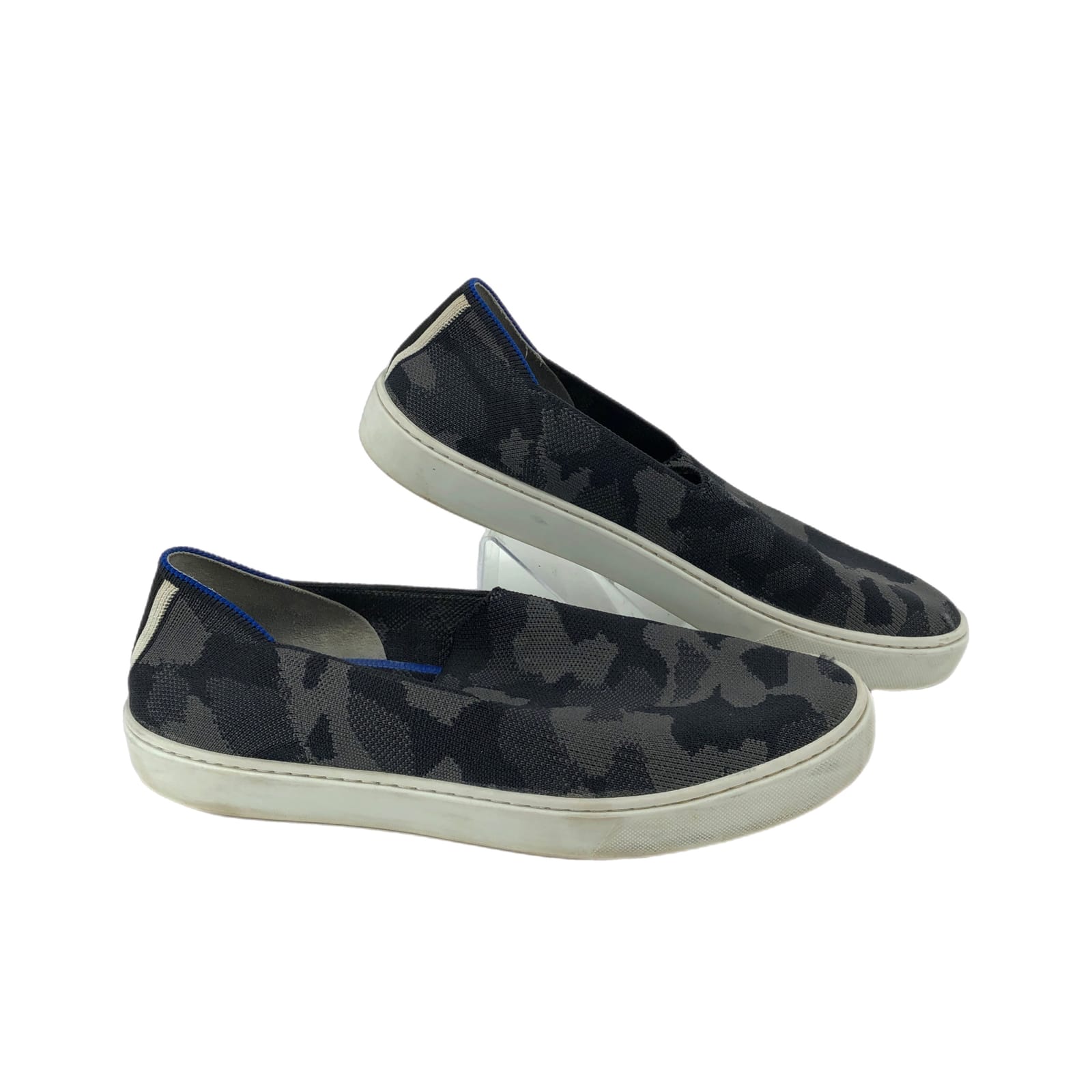 Rothy's Gray & Black Camouflage Slip-On Loafers