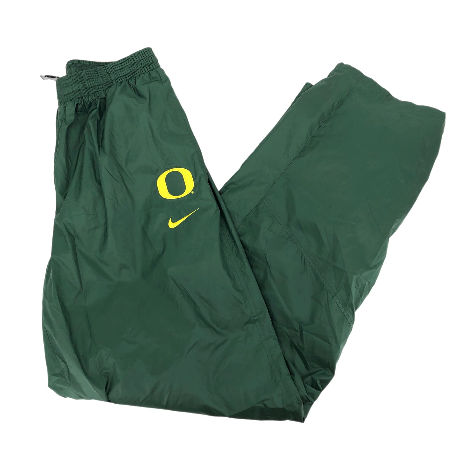 Nike Green & Yellow High-Rise Wide-Leg Track Pants