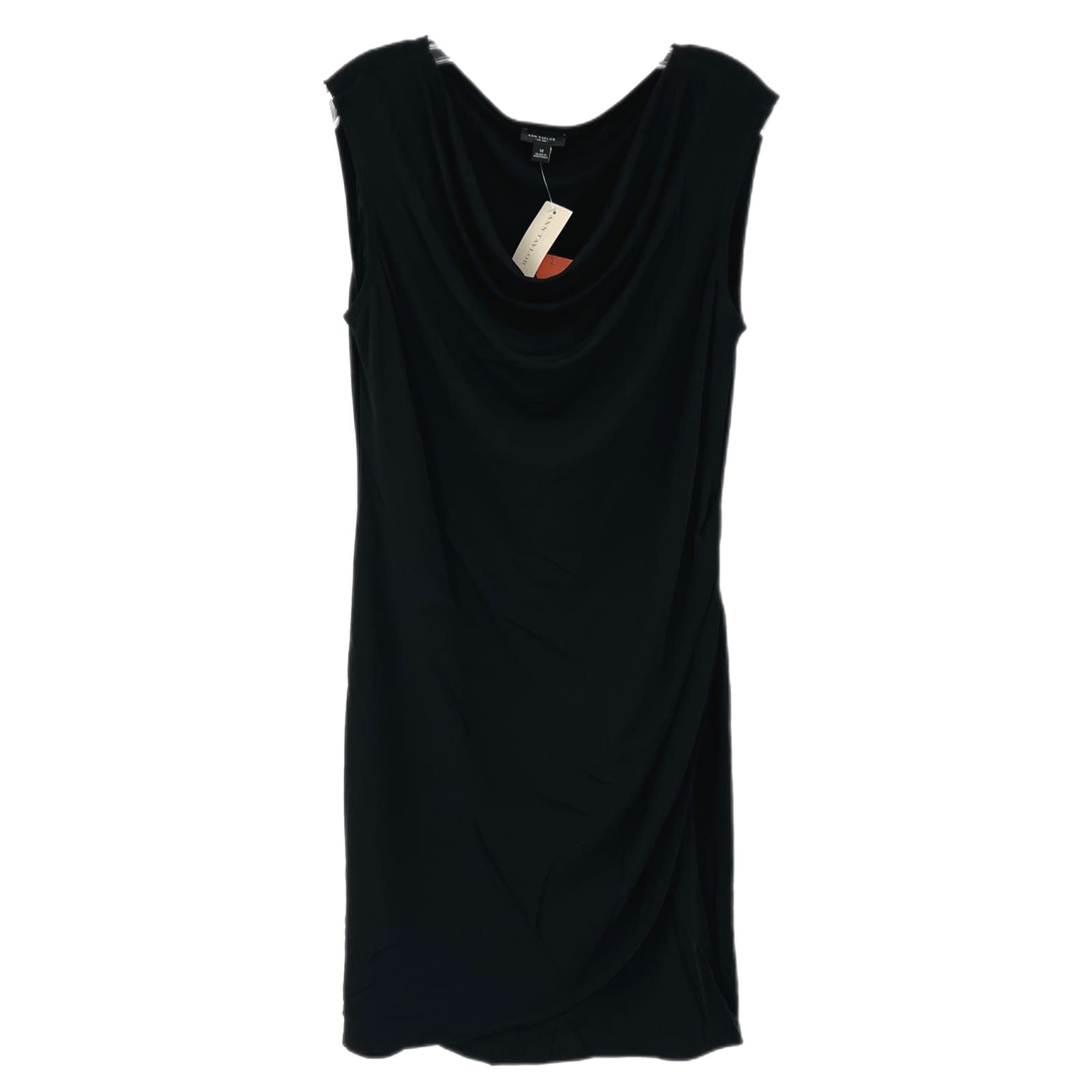 Ann Taylor Black Sleeveless Cowl Neck Mini Dress