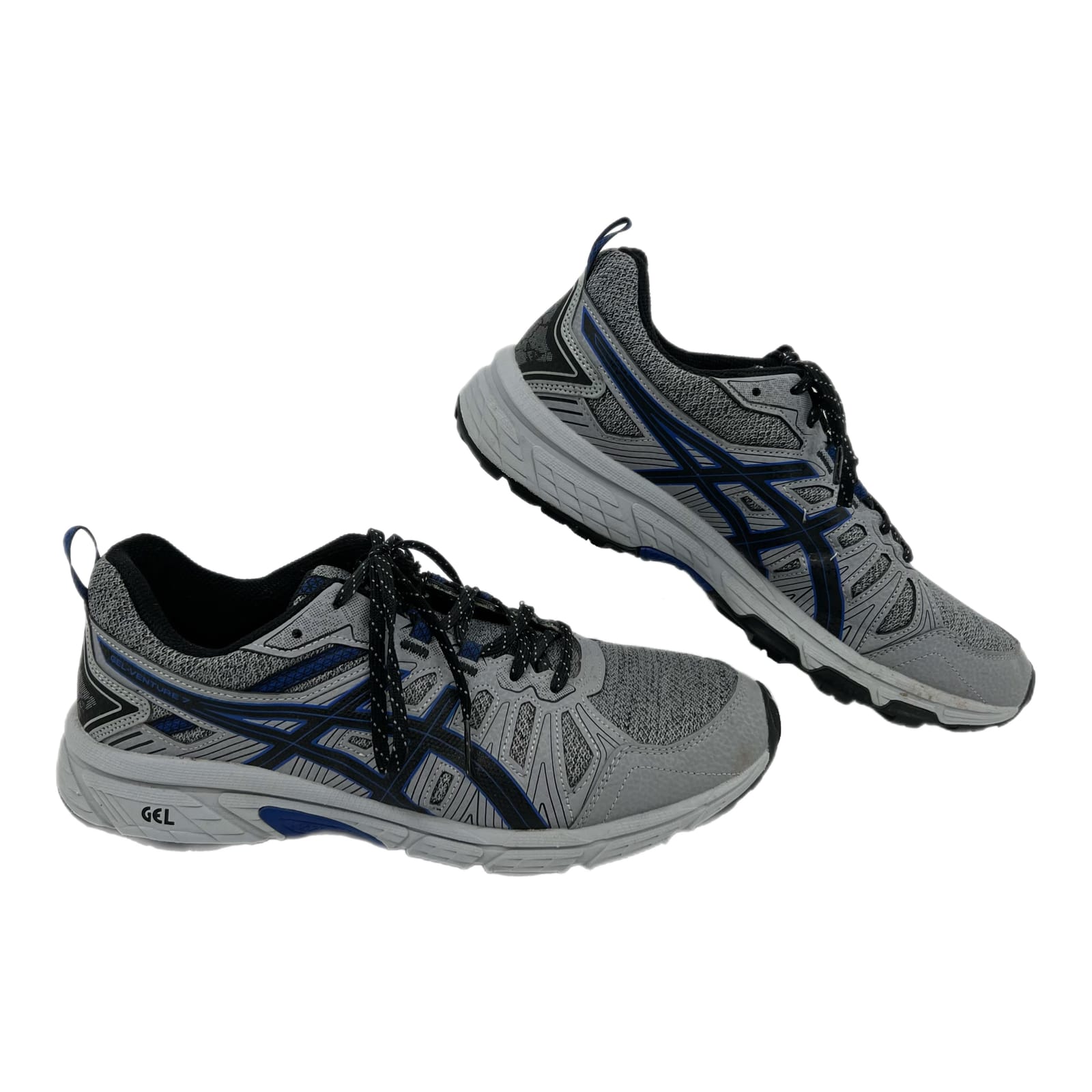 ASICS Gray Blue Athletic Venture Sneakers