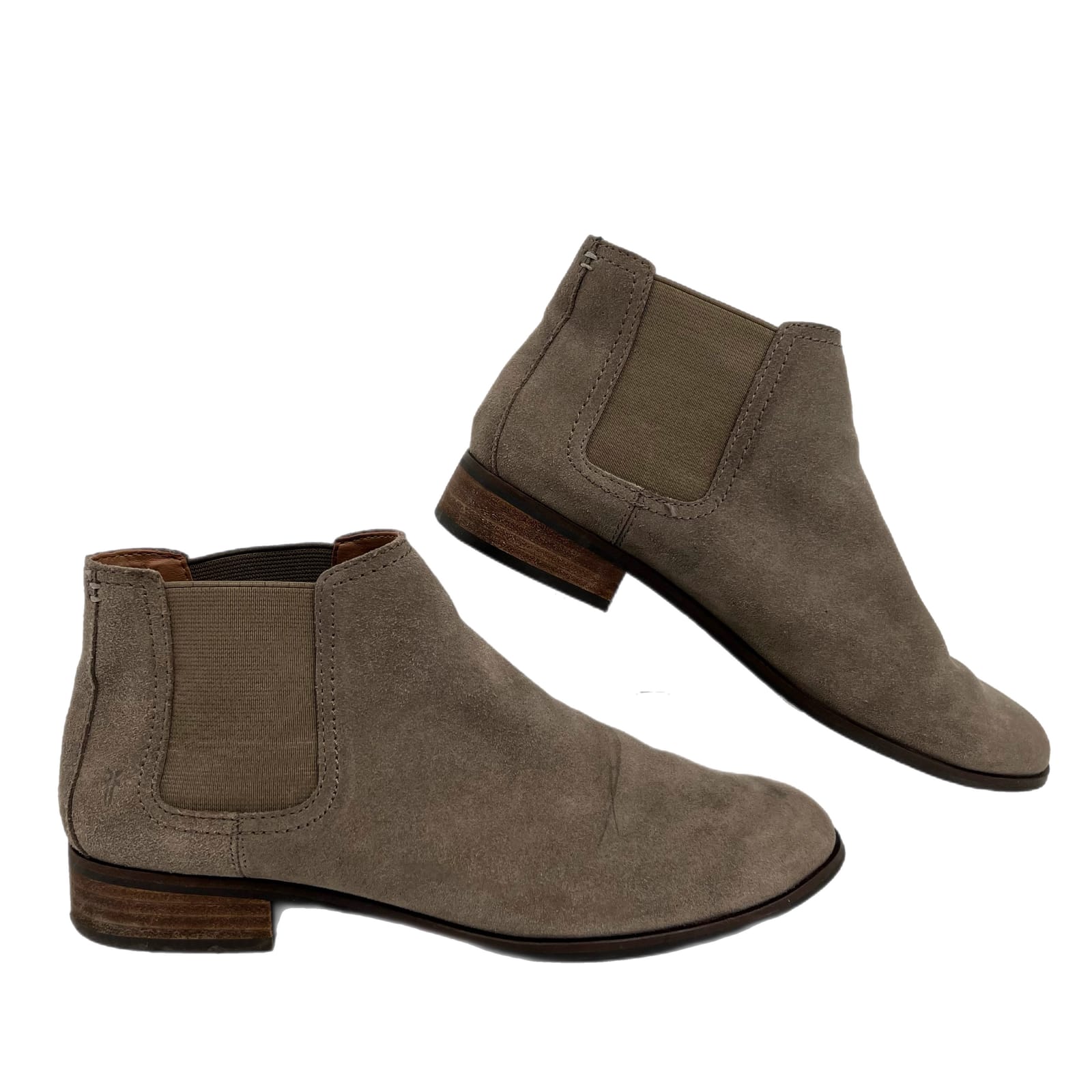 Frye Gray Suede Pull-On Ankle Boots