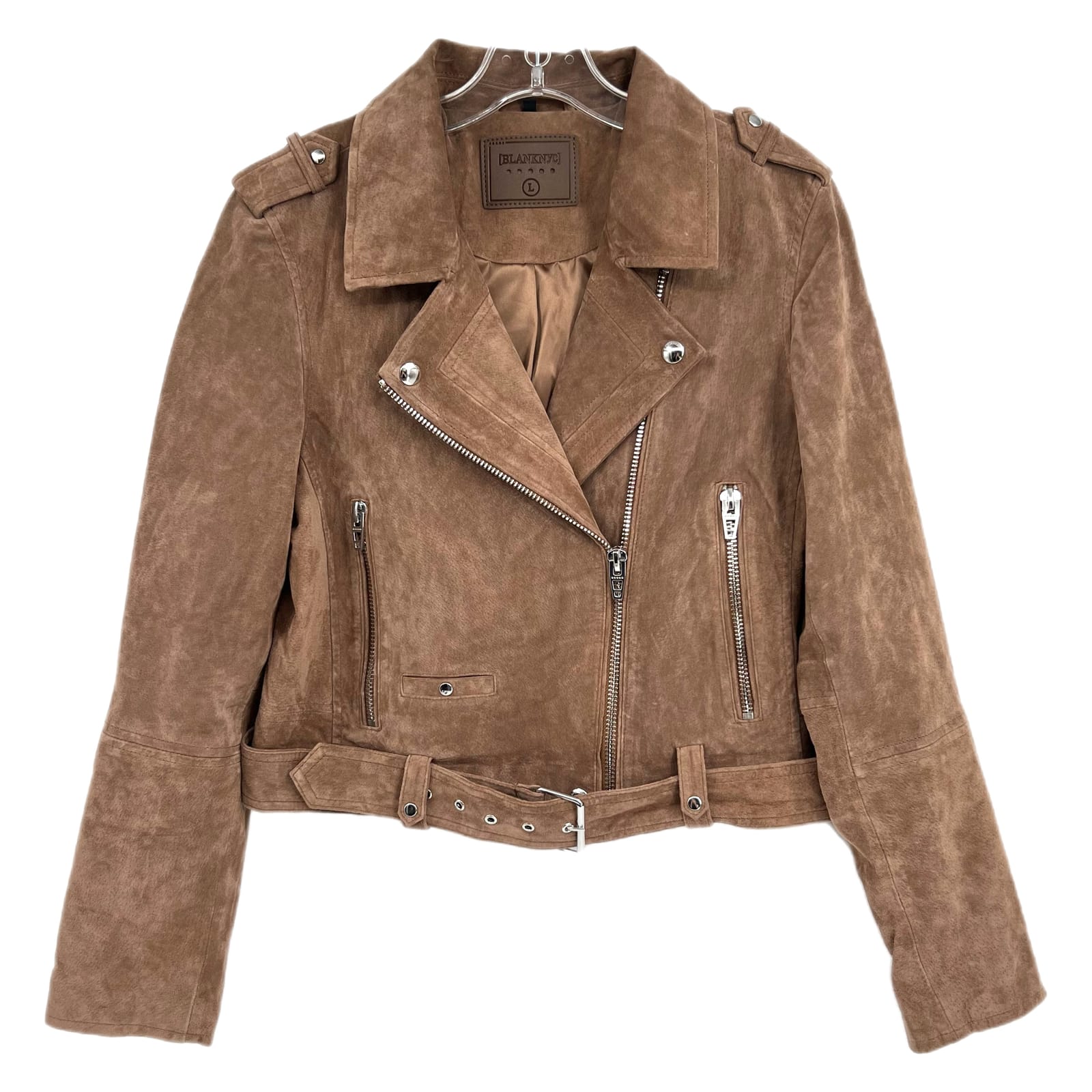 Blank NYC Brown Suede Moto Jacket