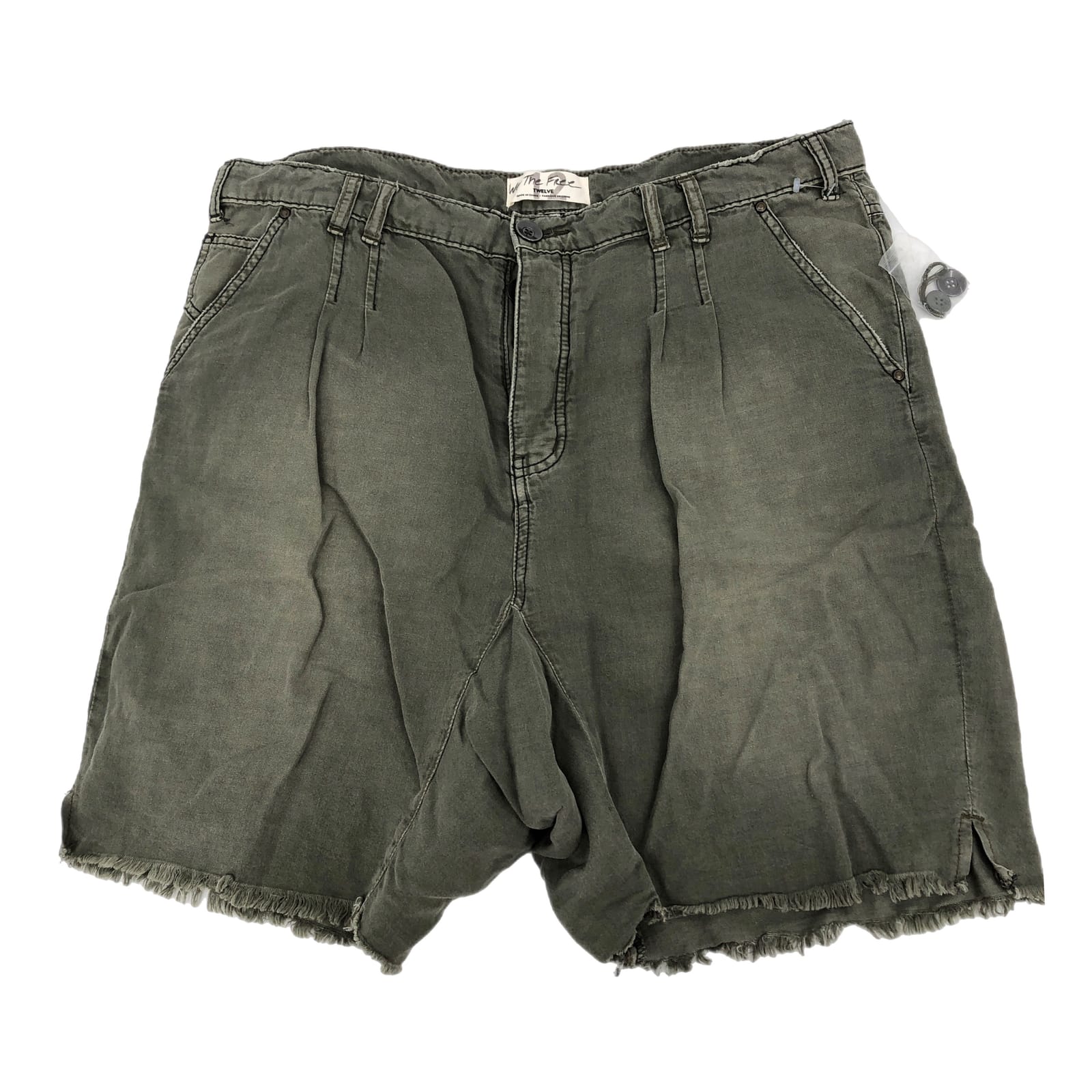 We The Free Green High-Rise Jean Shorts