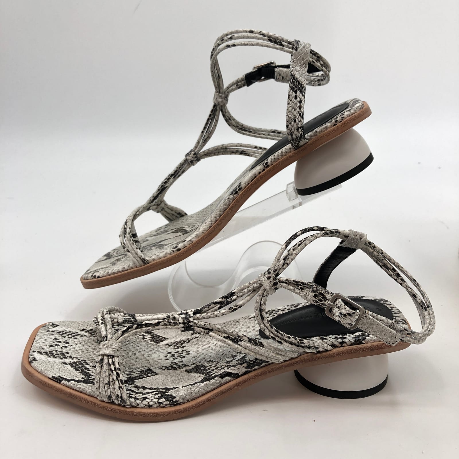 Vince Camuto Gray Black Snake Theme Sandal