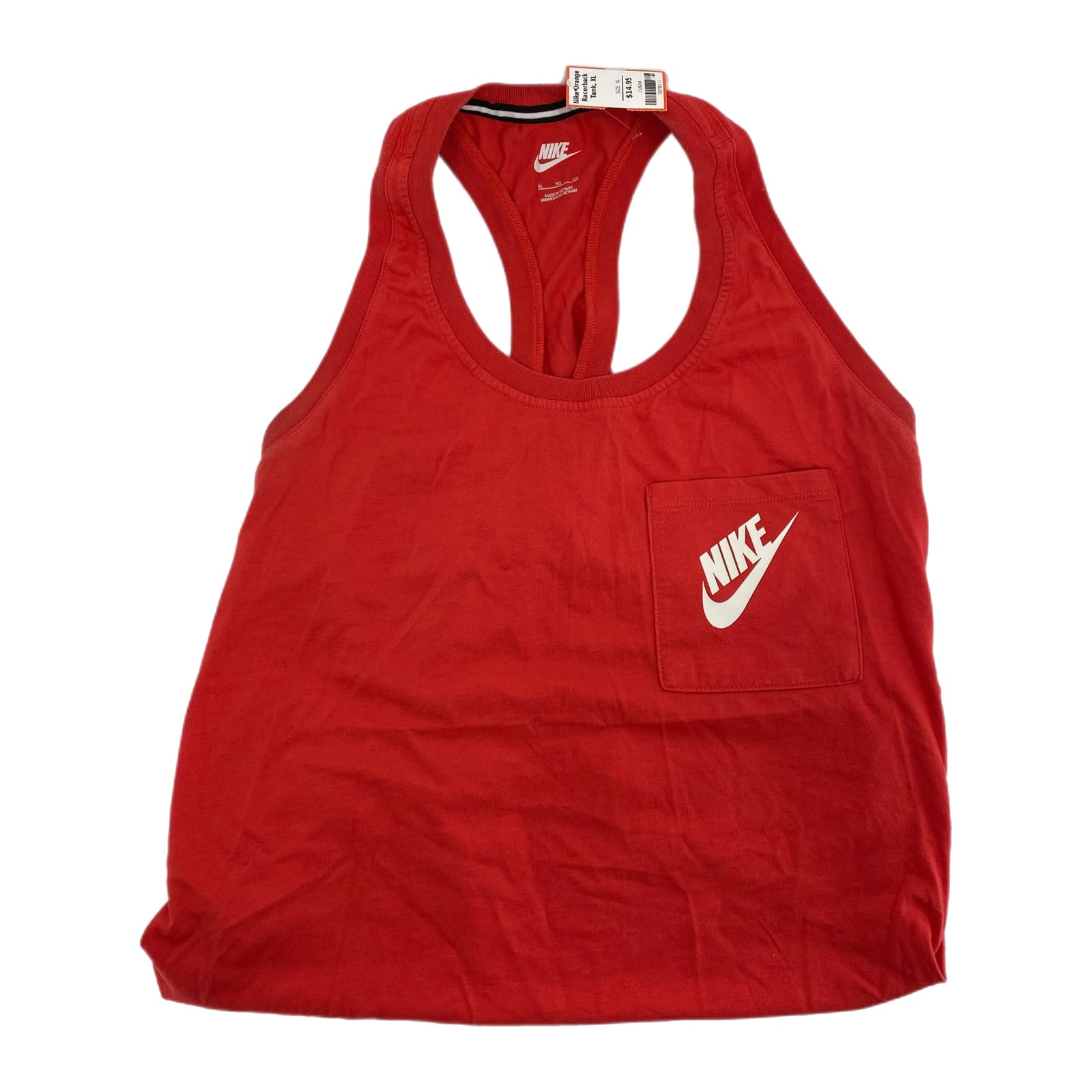 Nike Red Sleeveless Cotton Tank