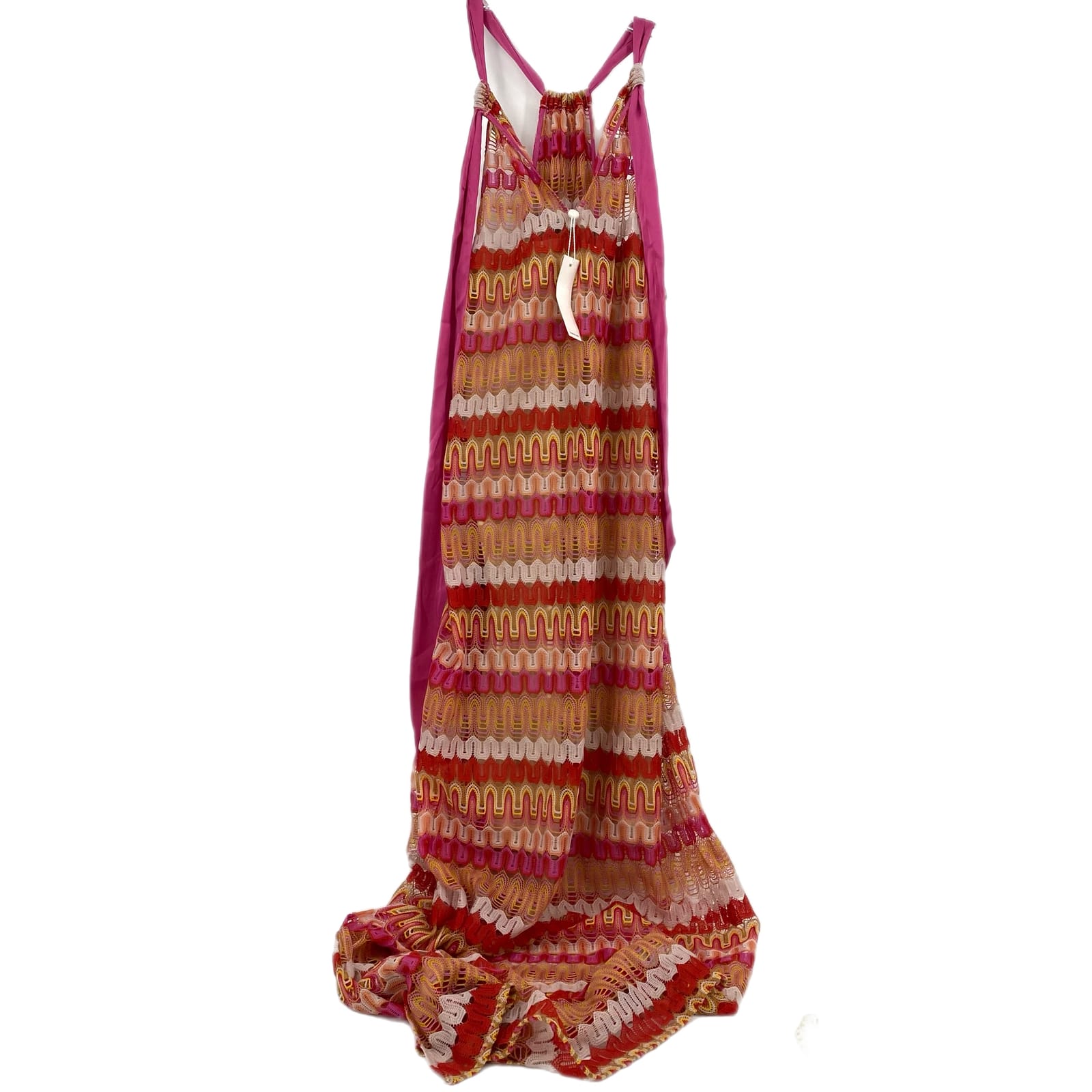 Trina Turk Pink/Orange V-Neck Maxi Dress