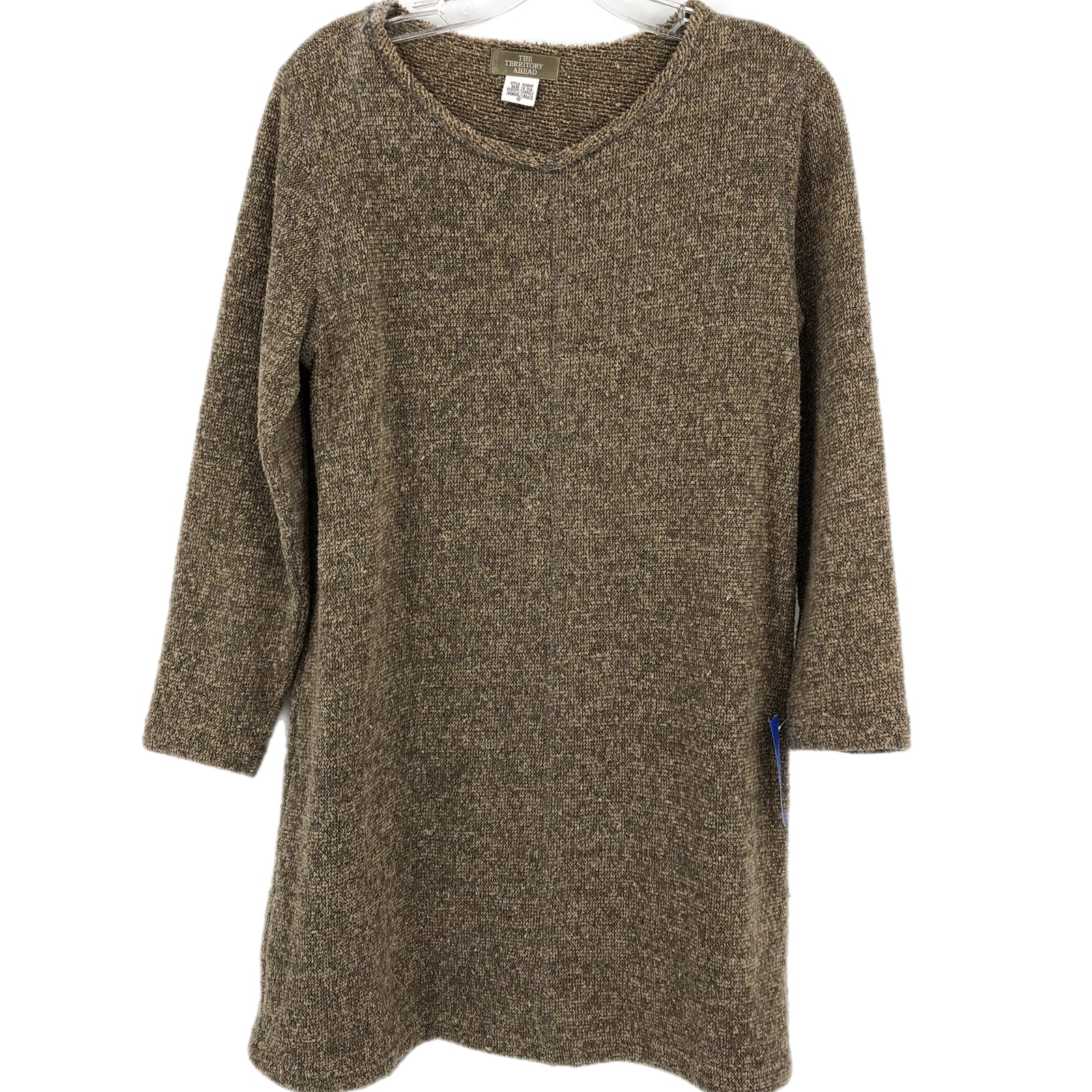 The Territory Ahead Brown Sweater Dress Midi