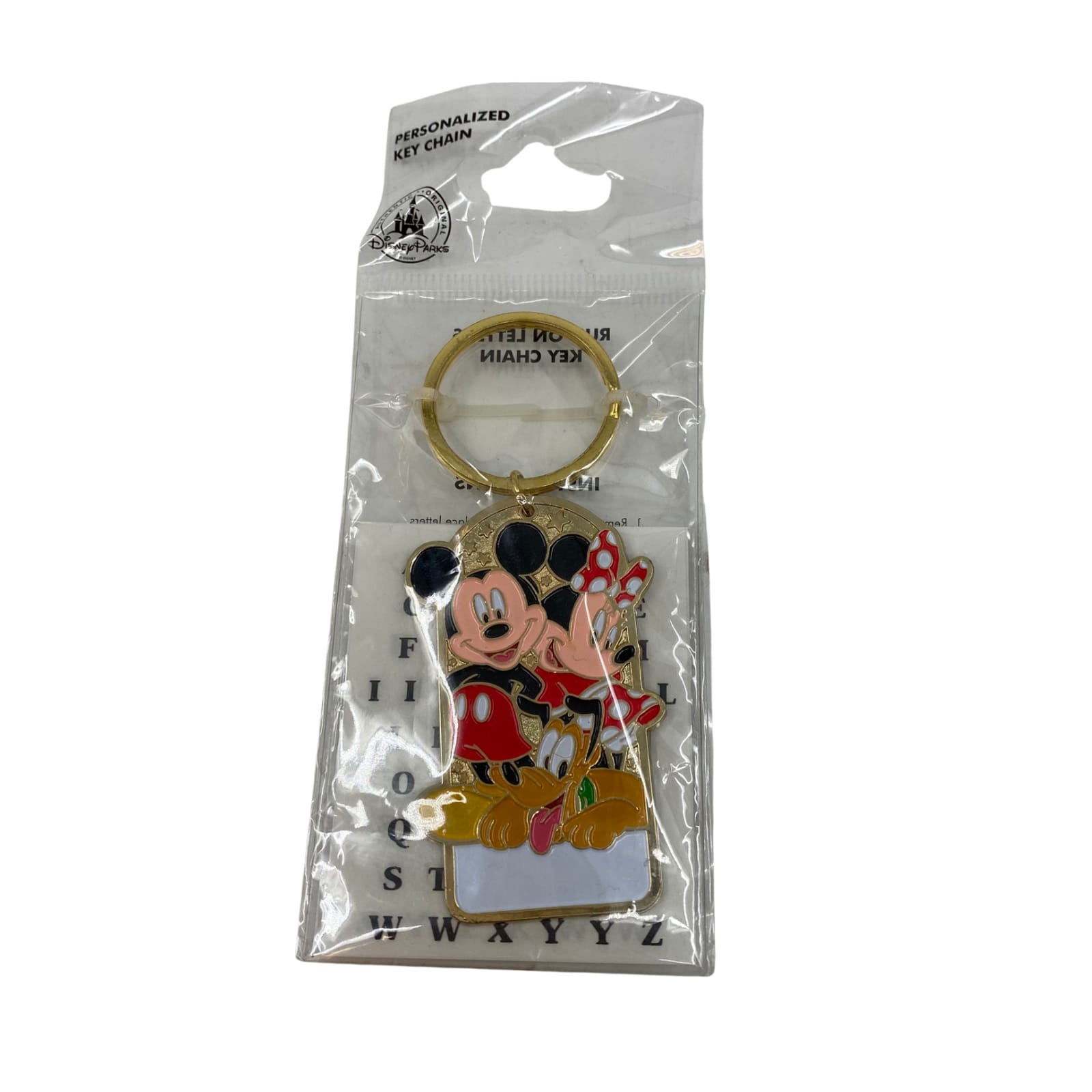 Disney Gold Minnie & Mickey Mouse Key Chain