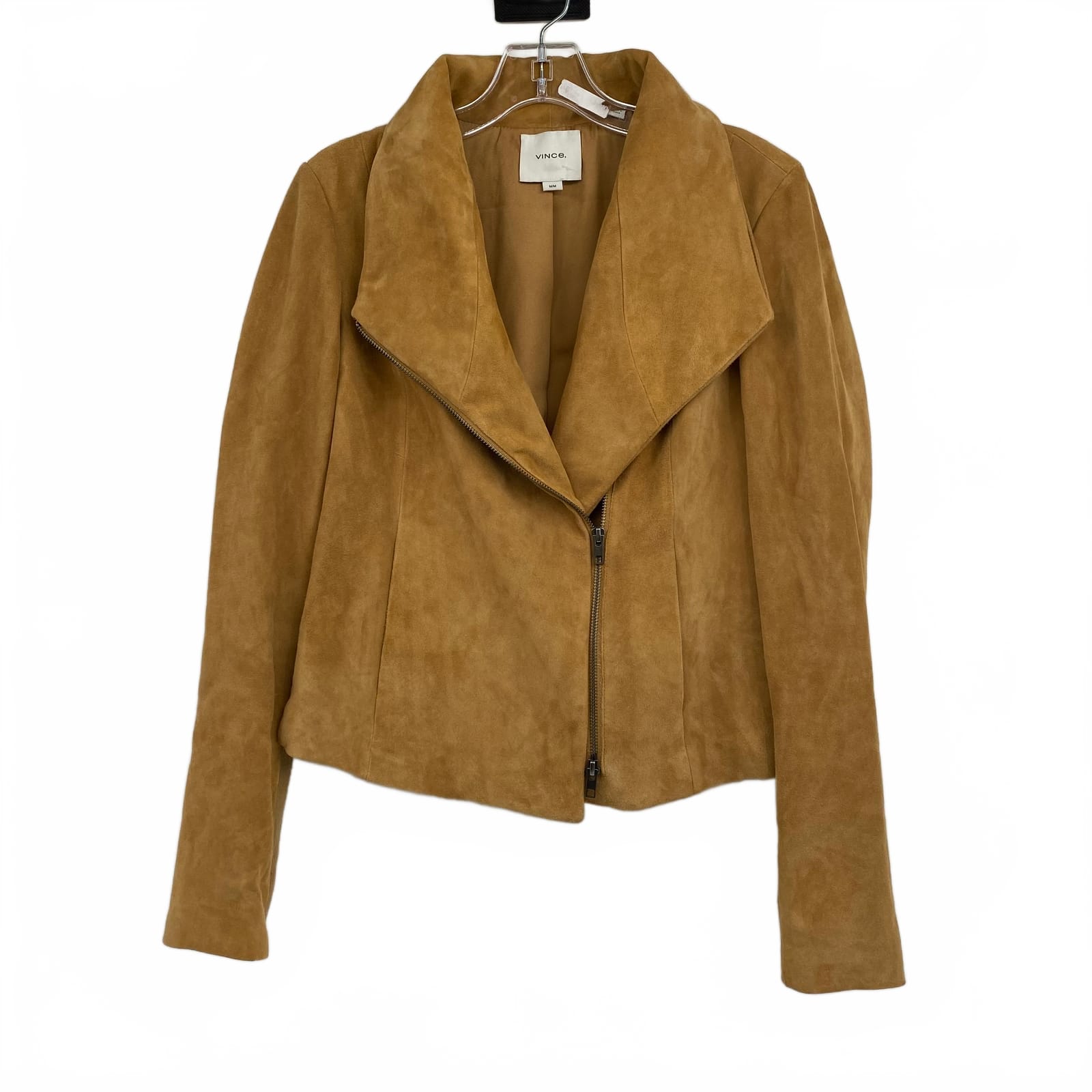 Vince Tan Suede Leather Jacket