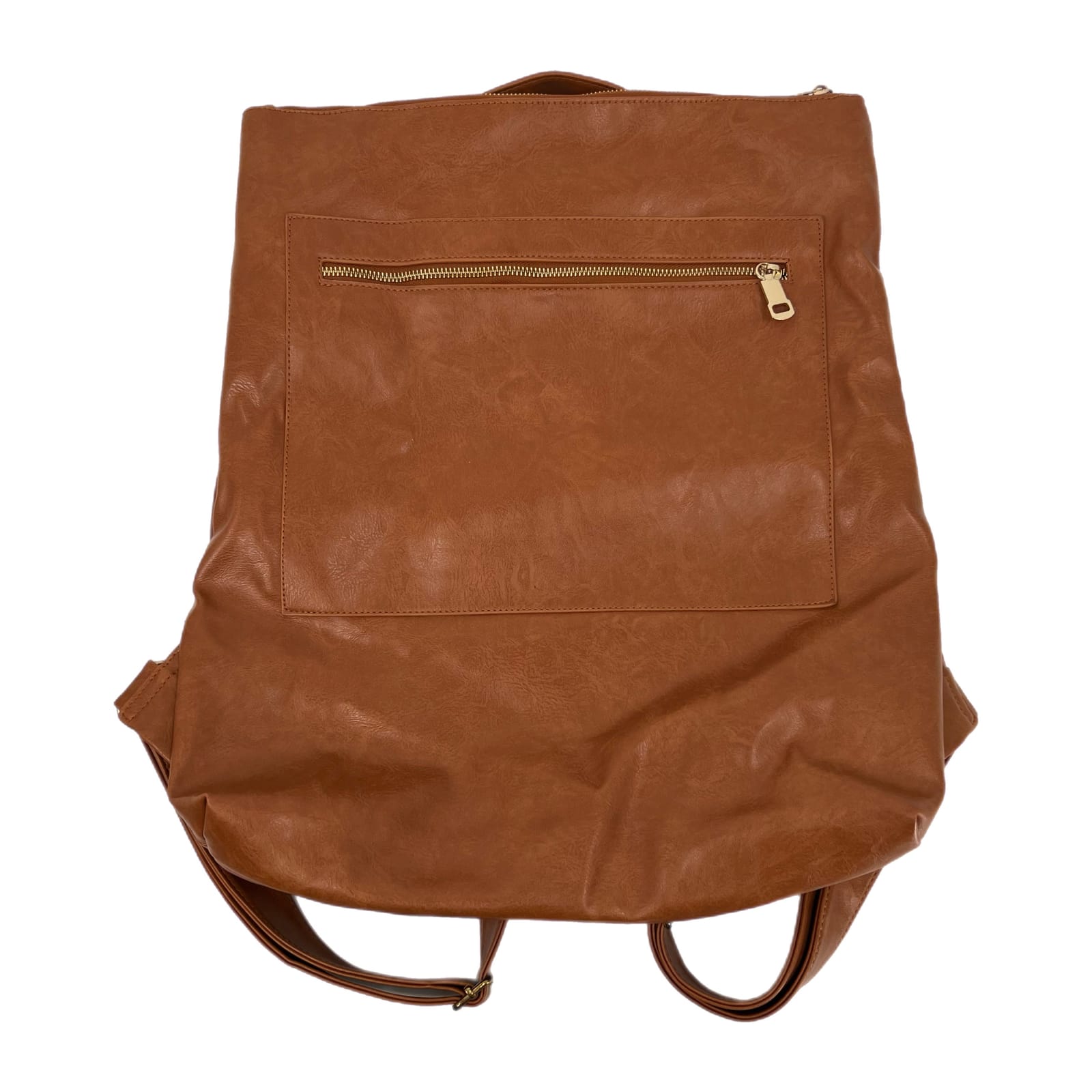 Modern Tan Faux Leather Extra Large Backpack