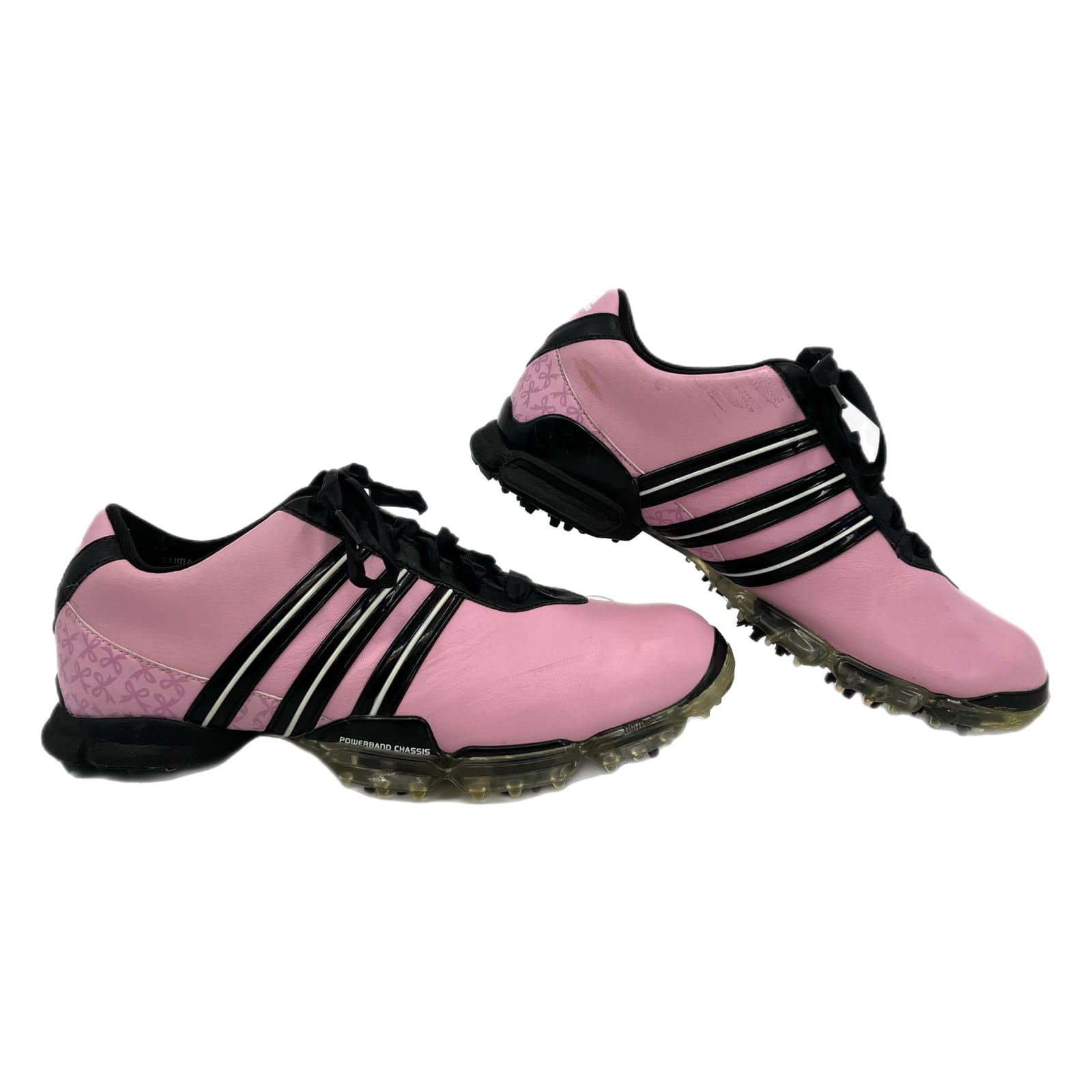 Adidas Pink and Black EVG79 Golf Sneakers