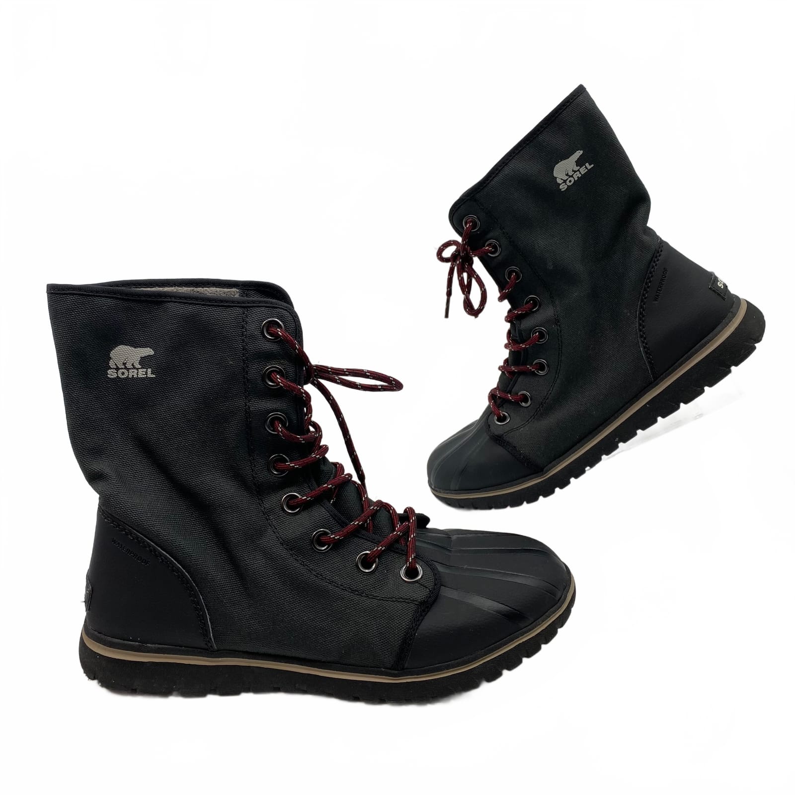 Sorel Black Lace Up Boots