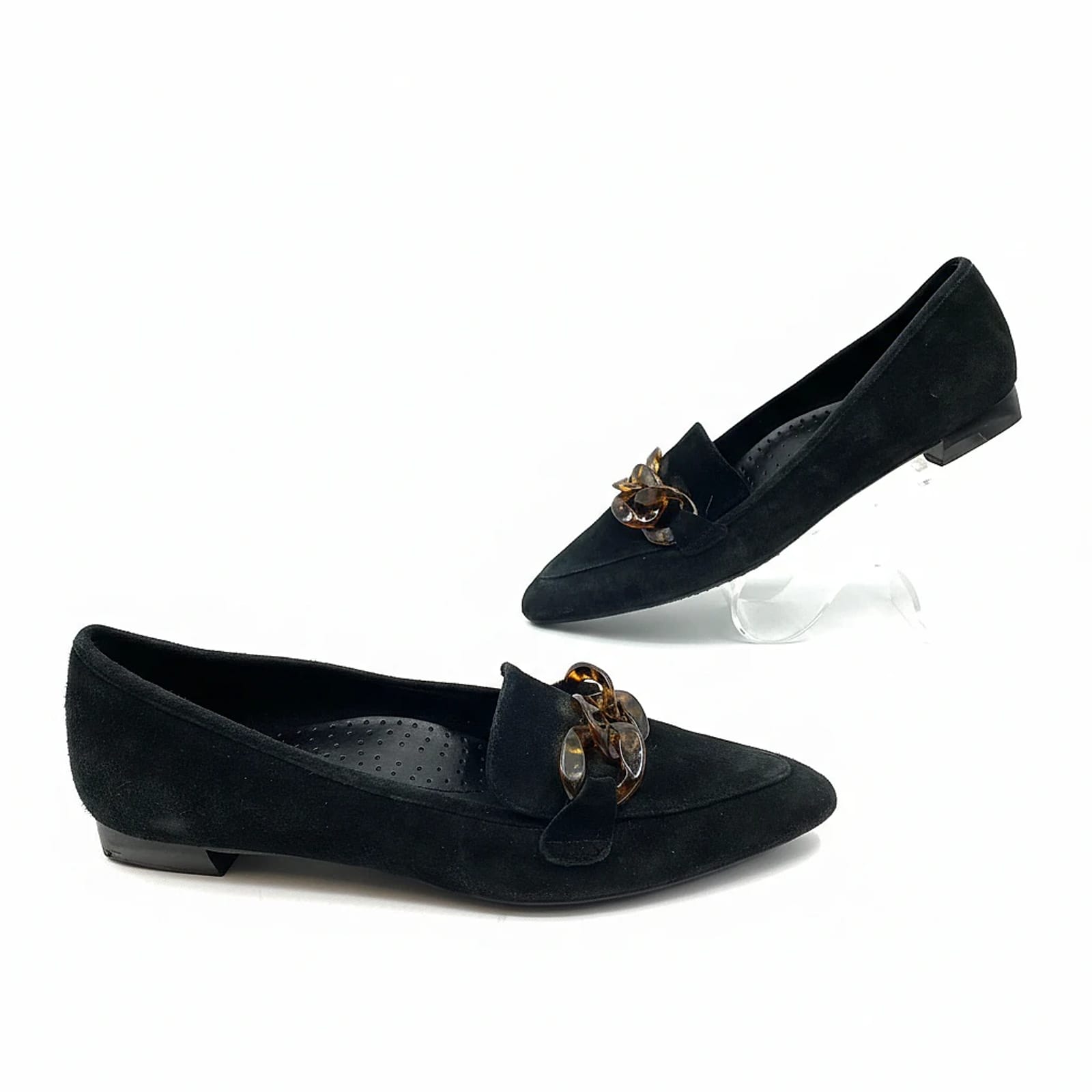 Vaneli Black Suede Loafers