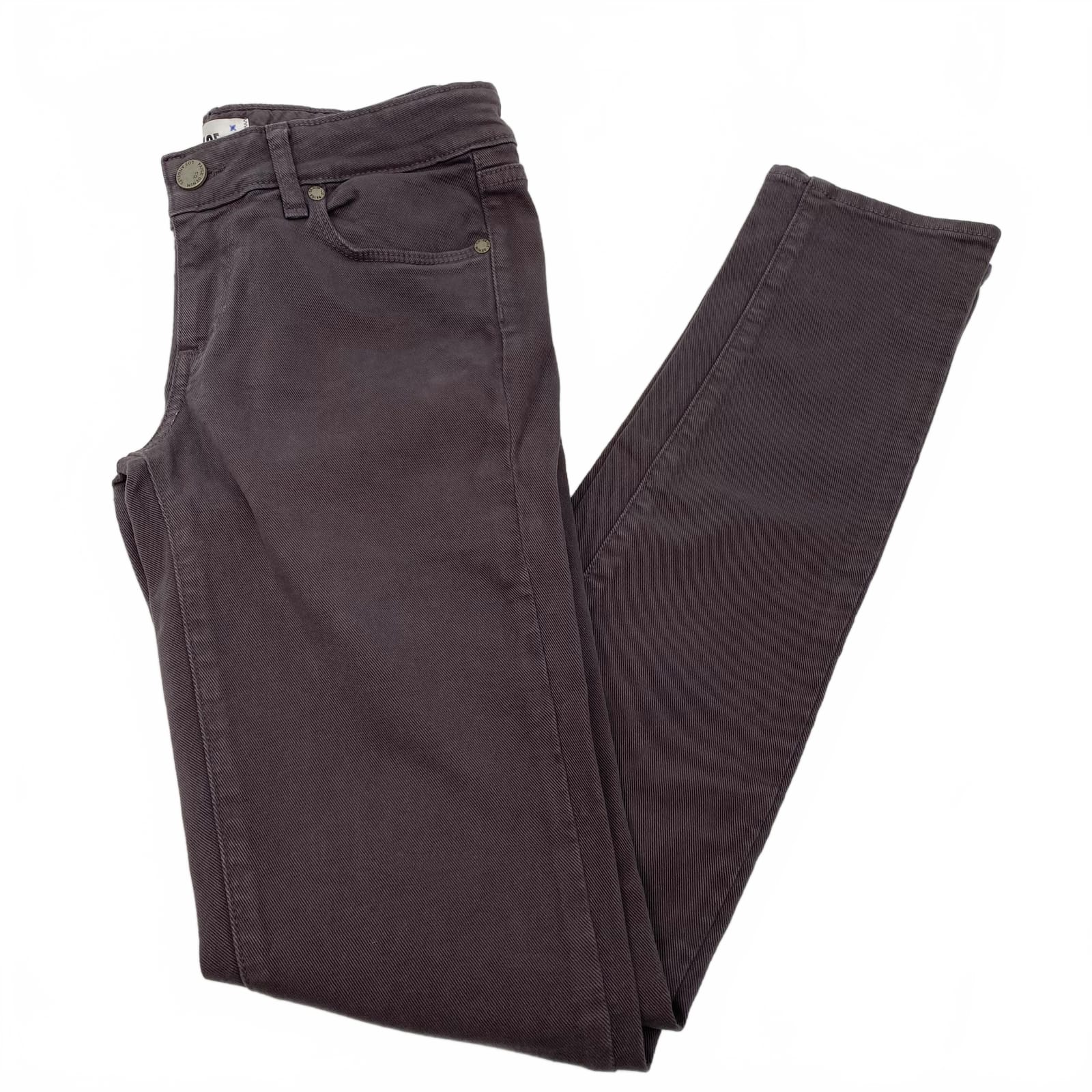 PAIGE Gray Cotton Blend Skinny Jeans