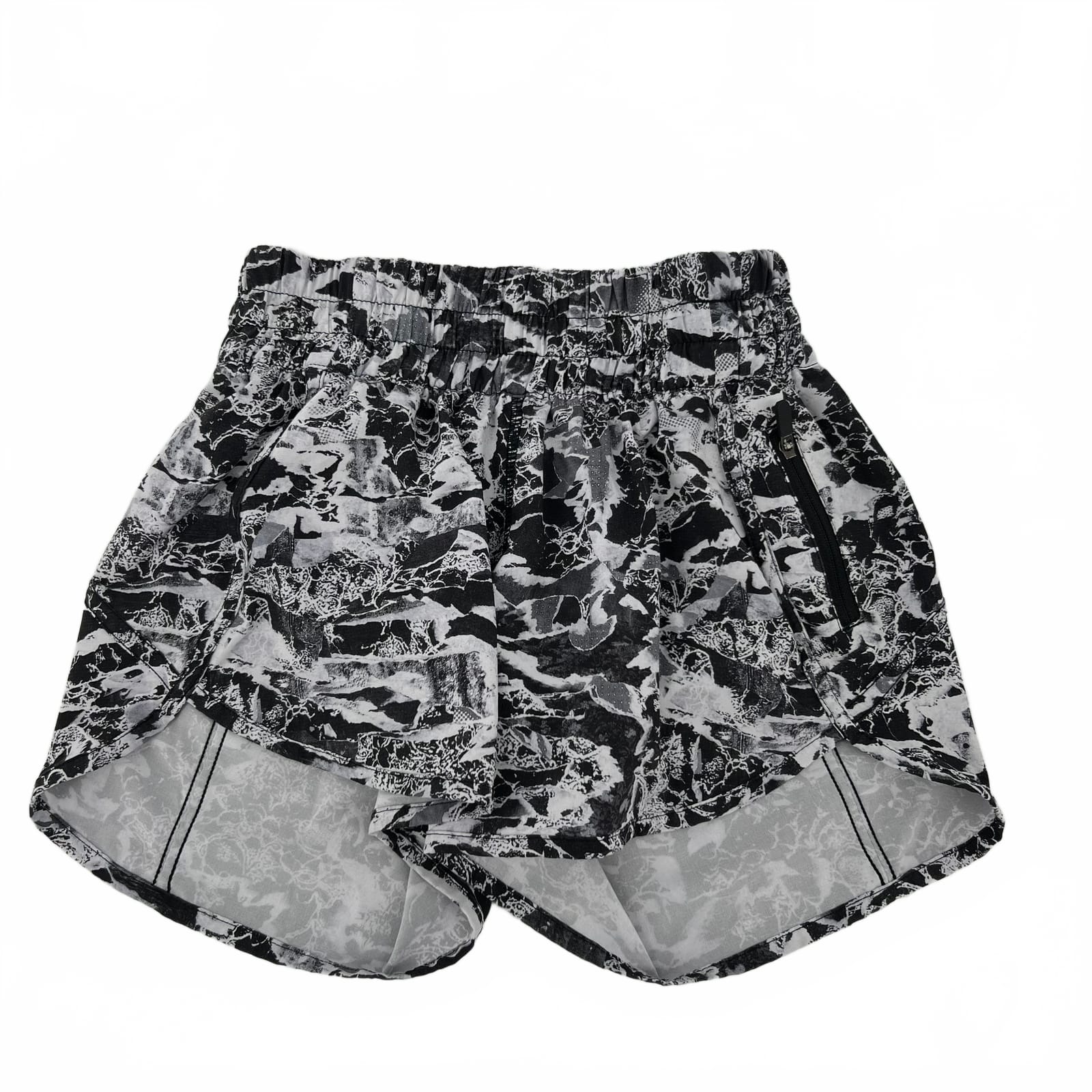 Lululemon Grey/White Patterned Tracker Short V4