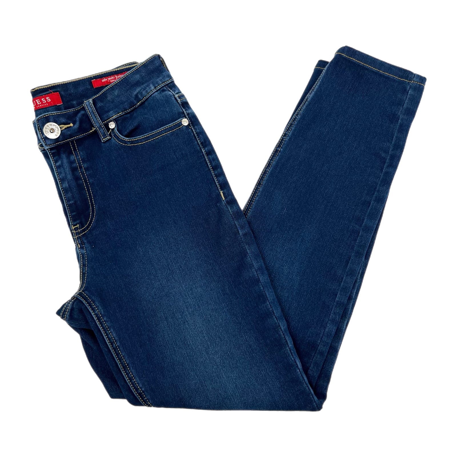 Guess Blue High Rise Skinny Jeans