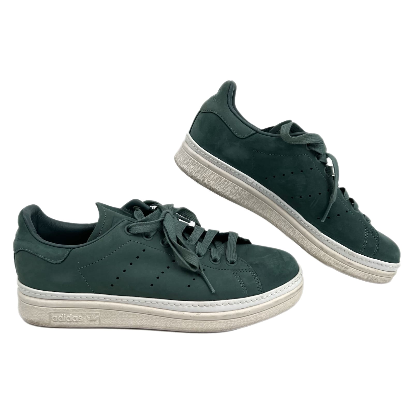 Adidas Green Leather Athletic Sneakers