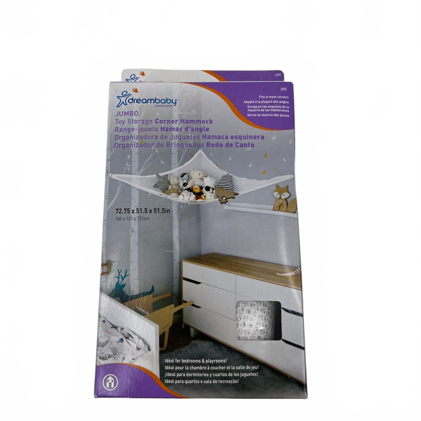 Dream Baby White Jumbo Toy Storage Corner Hammock