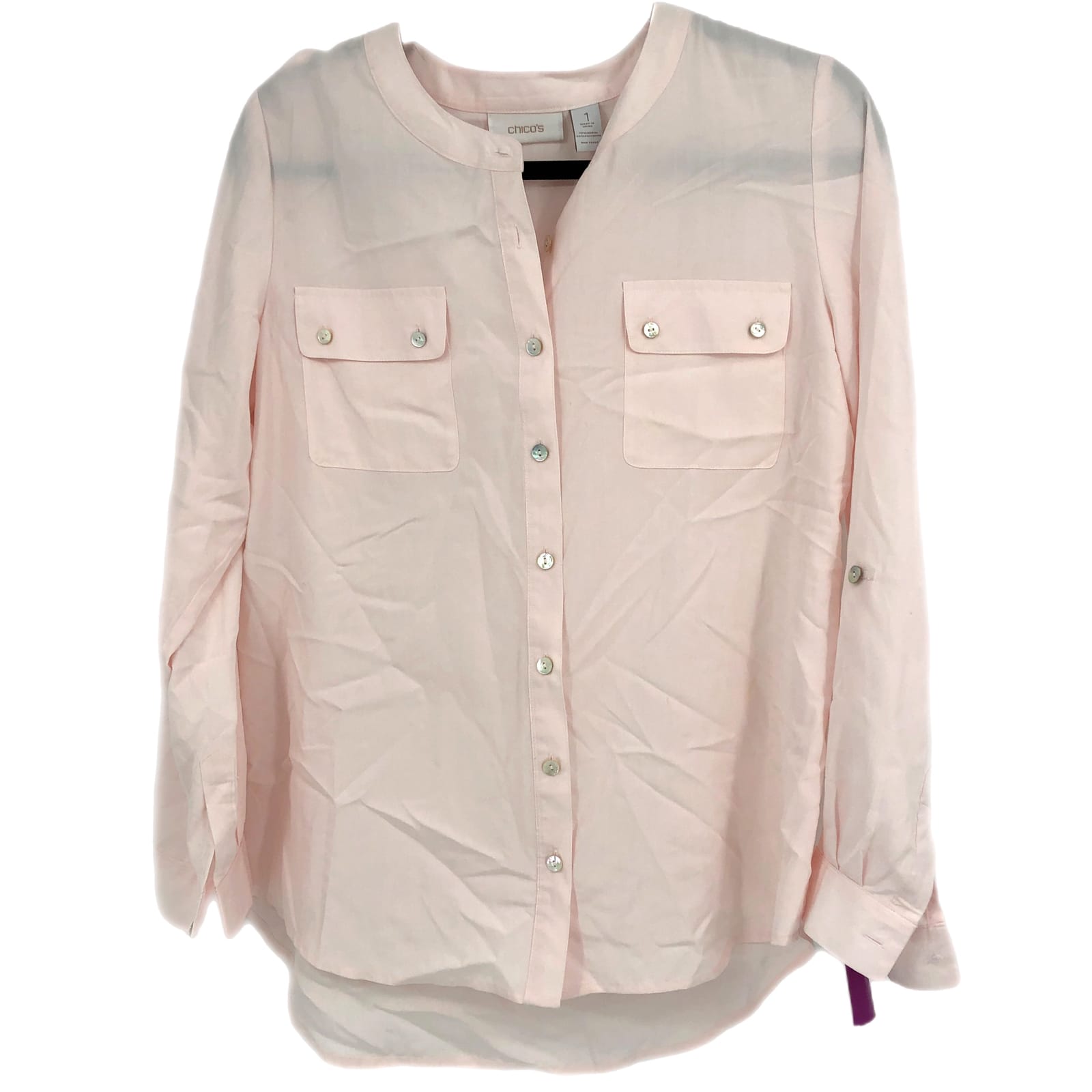 Chico's Pink Classic Button-Up Shirt