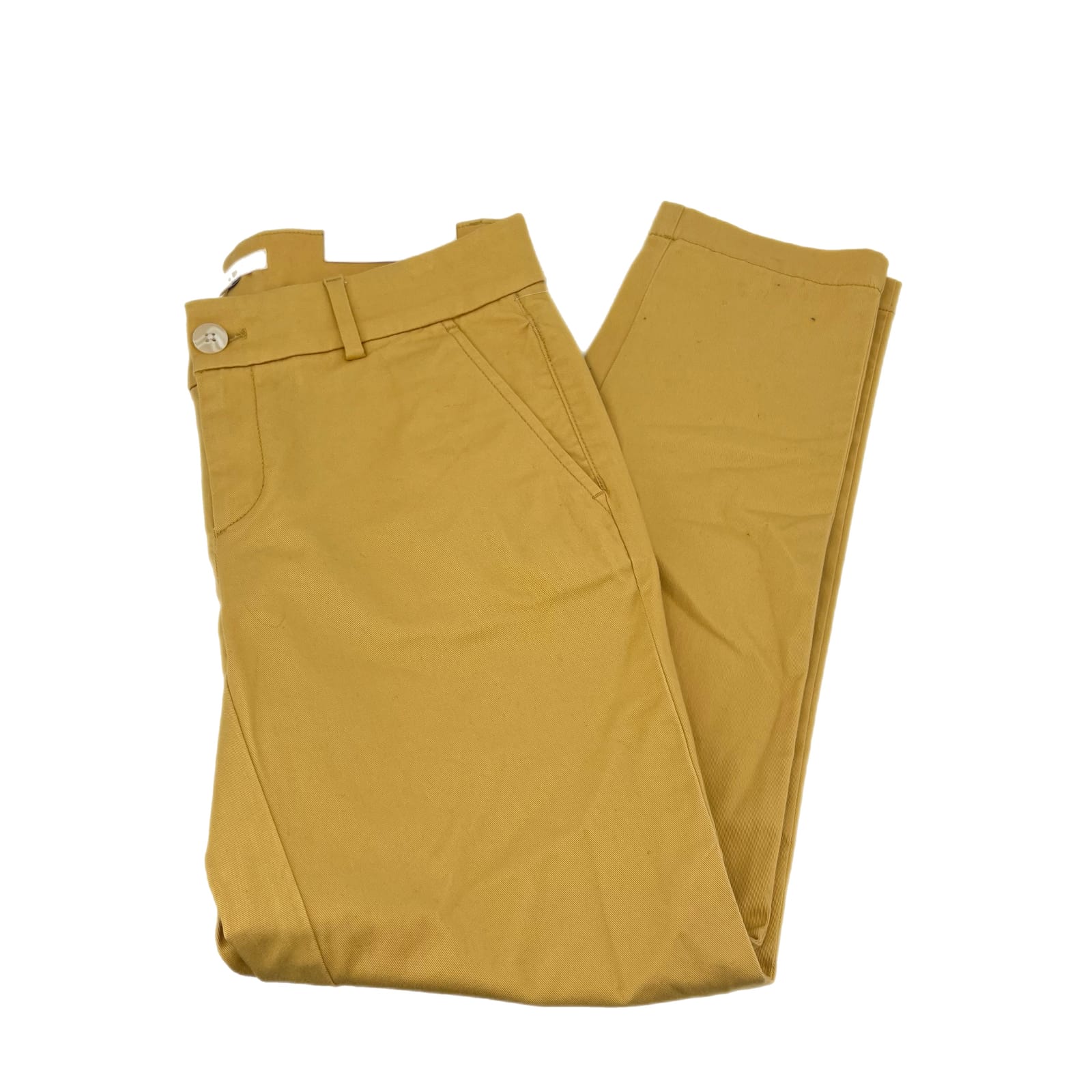 LOFT Yellow Cotton Girlfriend Chino Pants