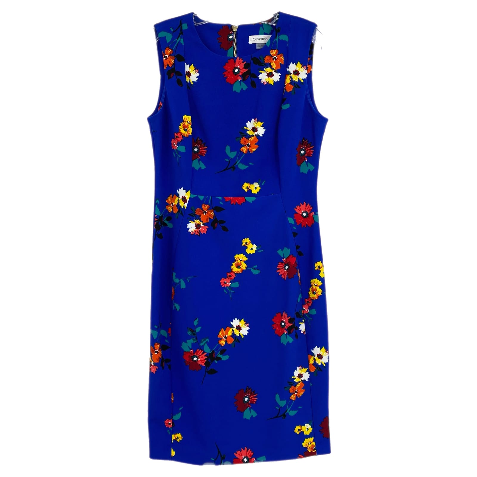 Calvin Klein Blue Yellow Floral Mini Dress