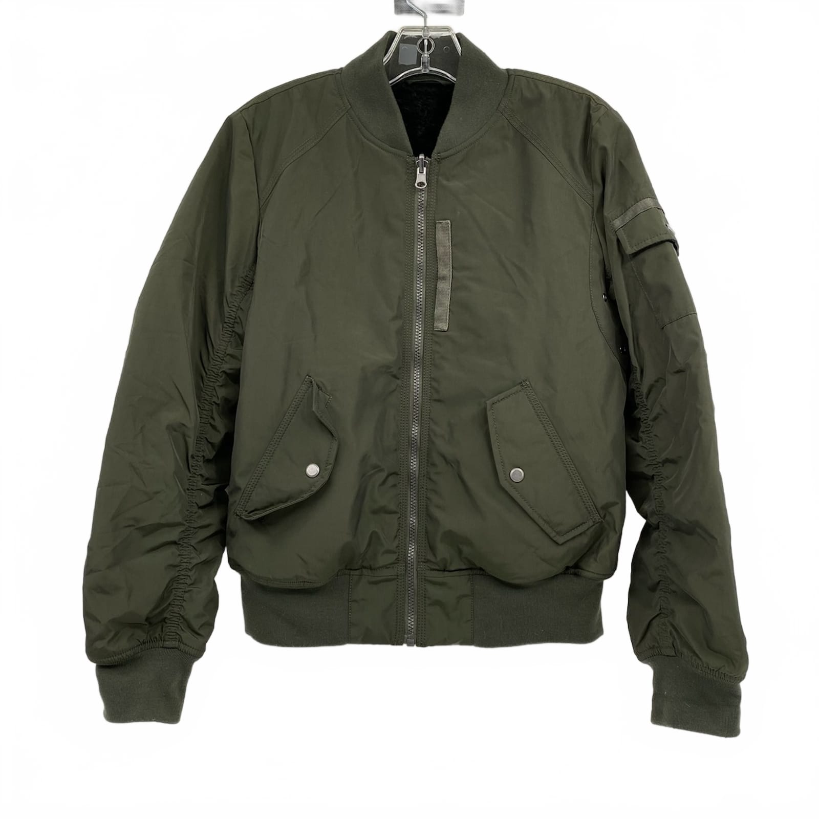 Marc Jacobs Green Fuzzy Lined Bomber Jacket