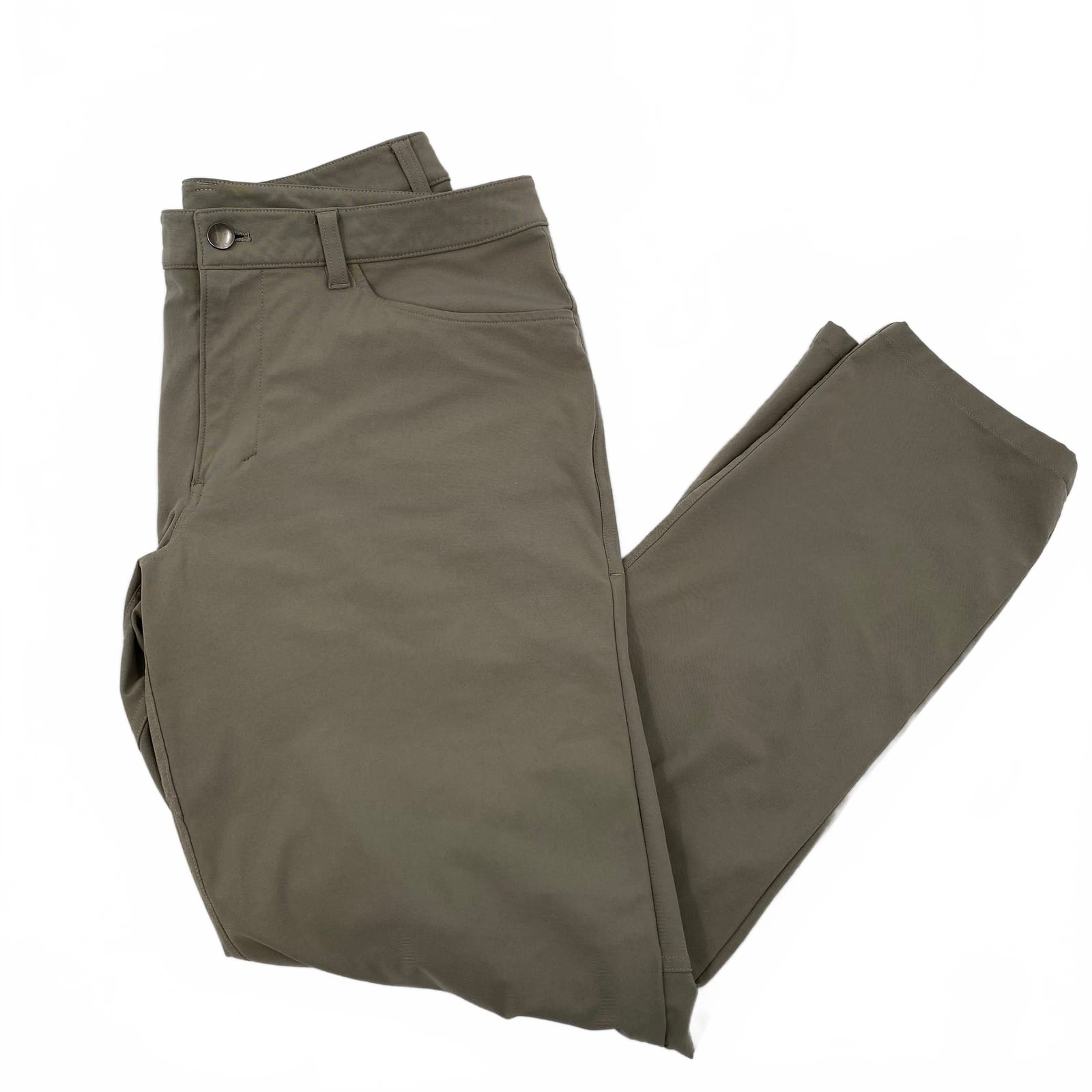 lululemon Green Polyester Straight Leg Pants