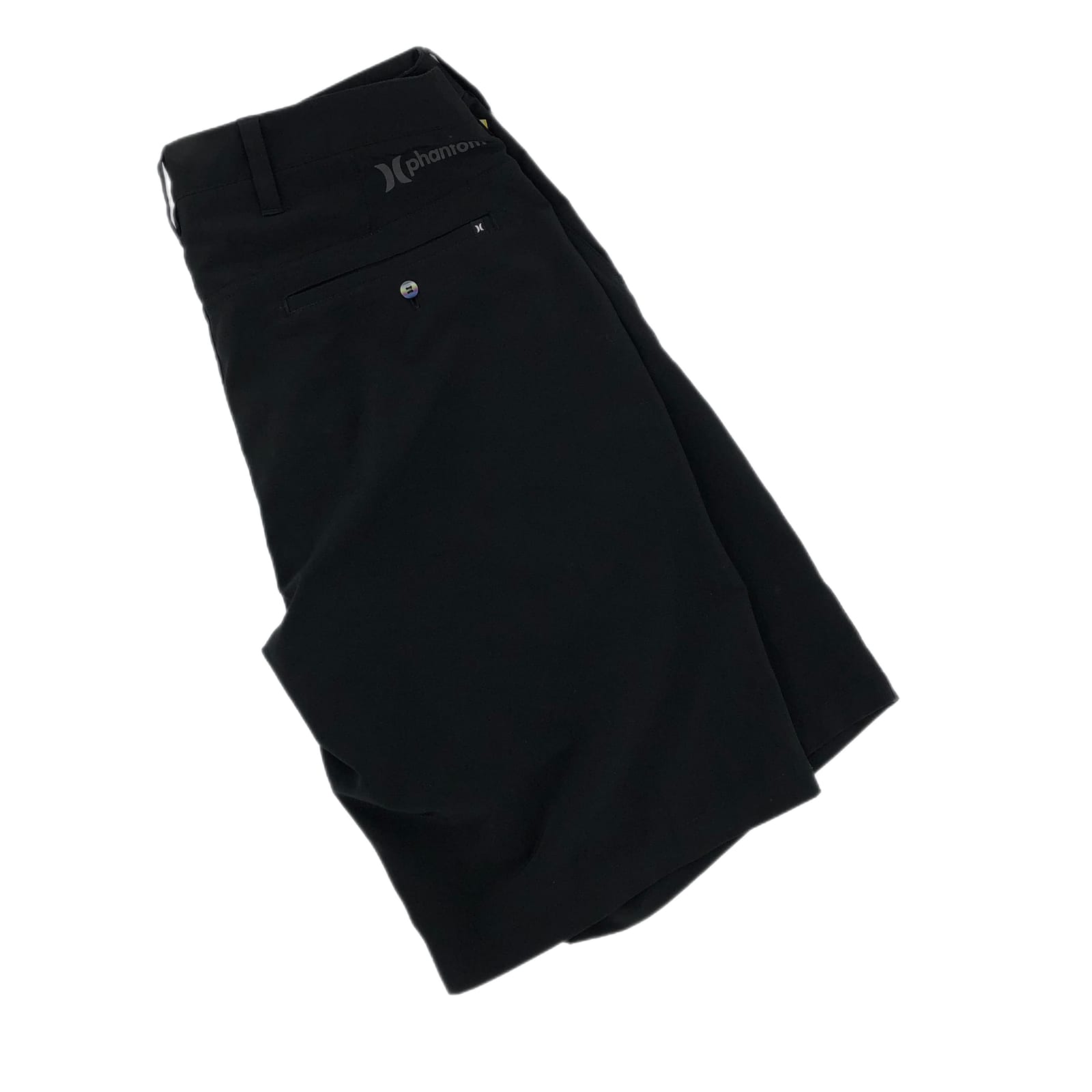 Hurley Black Belted Flat Front Shorts