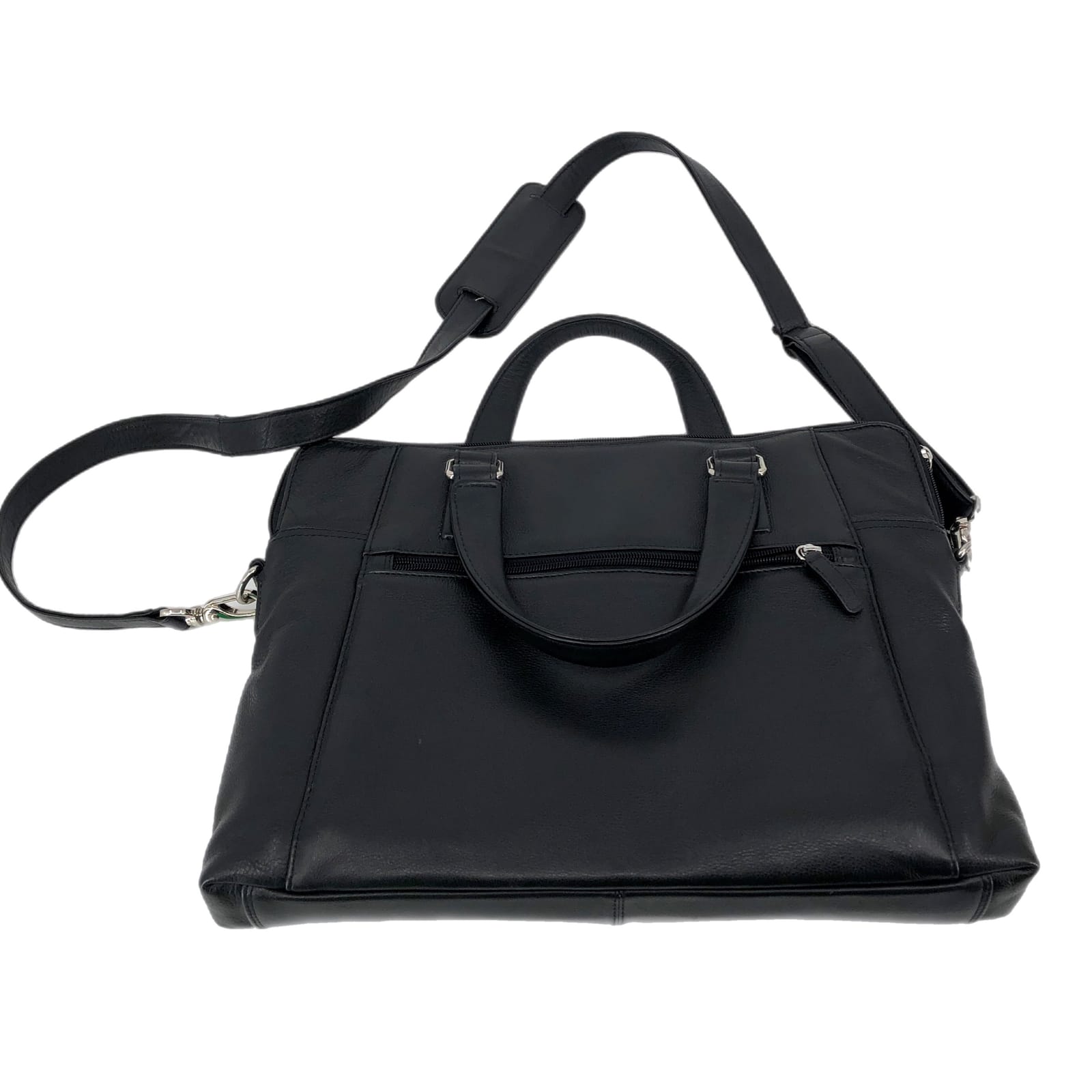 ILI New York Black Leather Laptop Bag