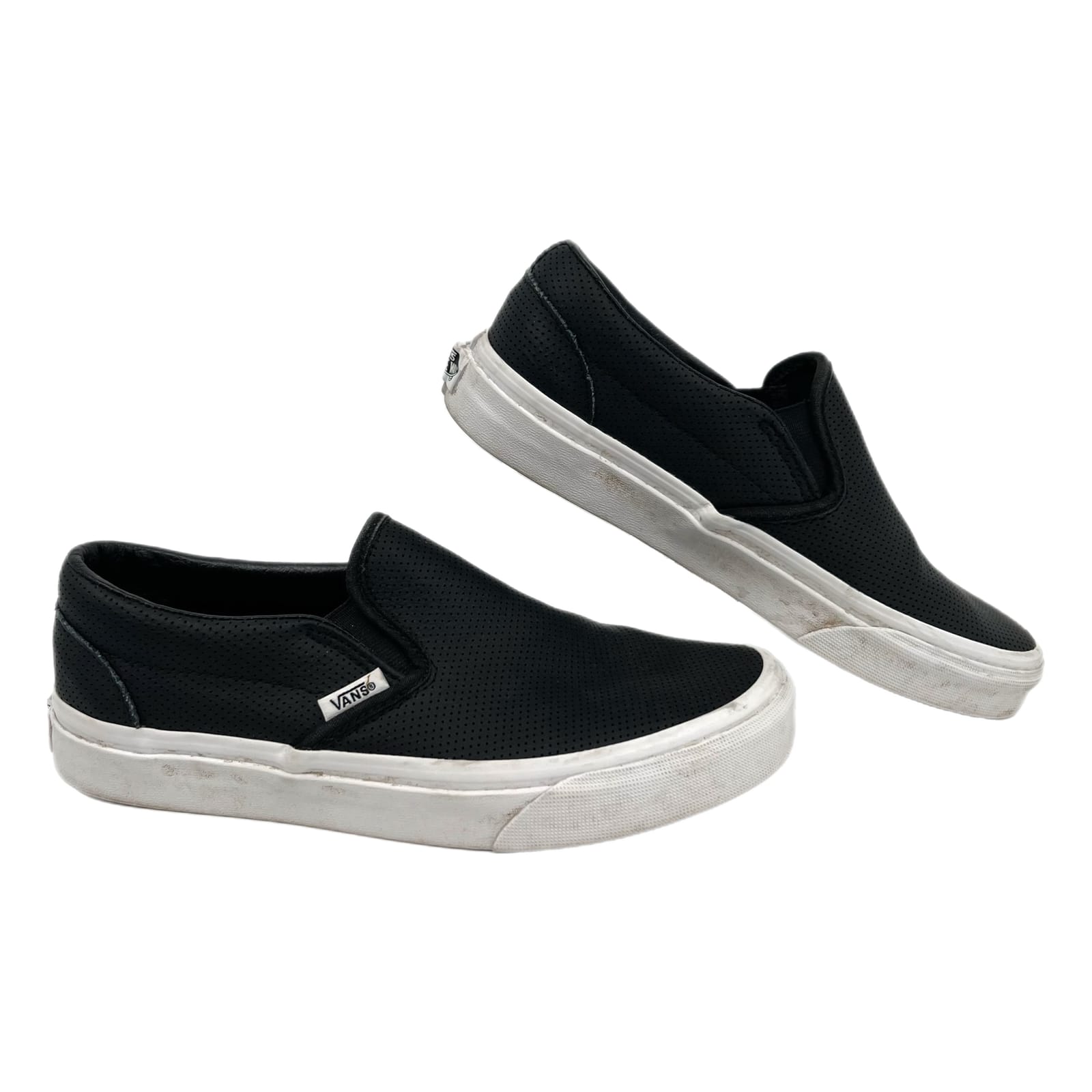 Vans Black Perforated Slip-On Sneakers