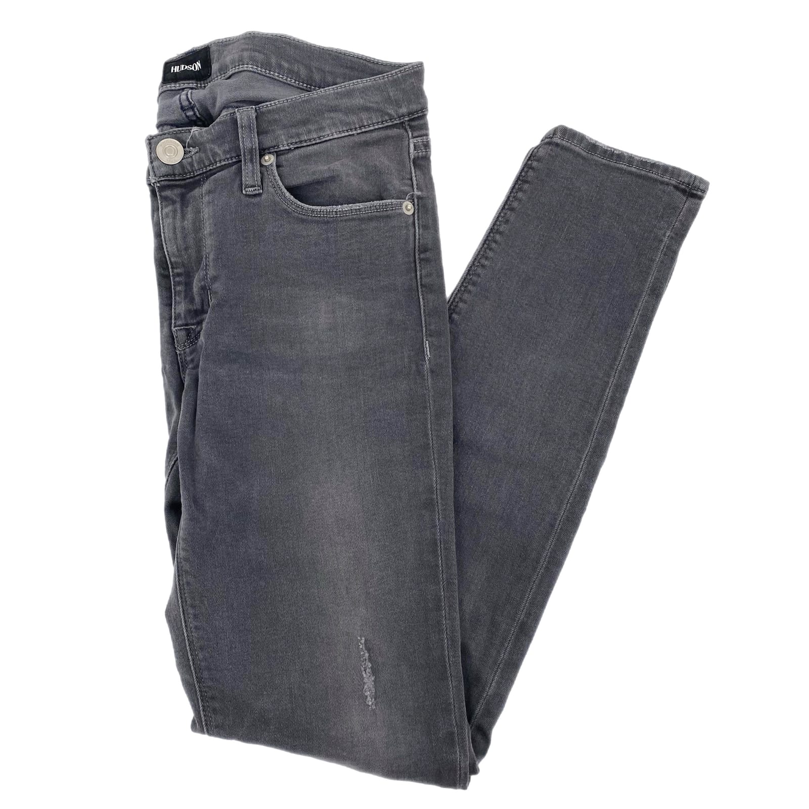 Hudson Jeans Gray Mid-Rise Skinny Jeans