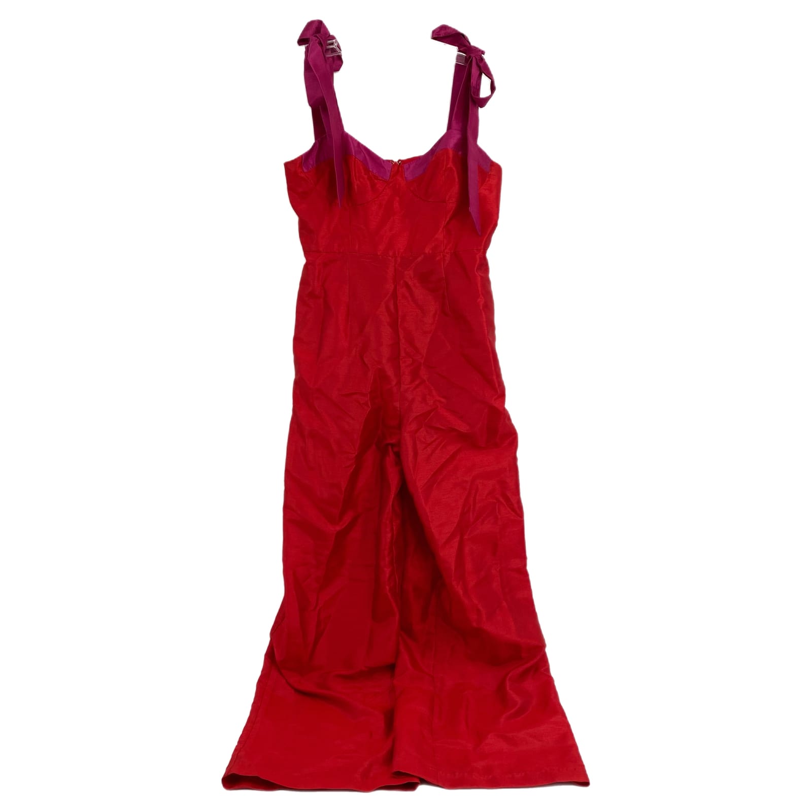 Hutch Red Purple Bustier Top Jumpsuit