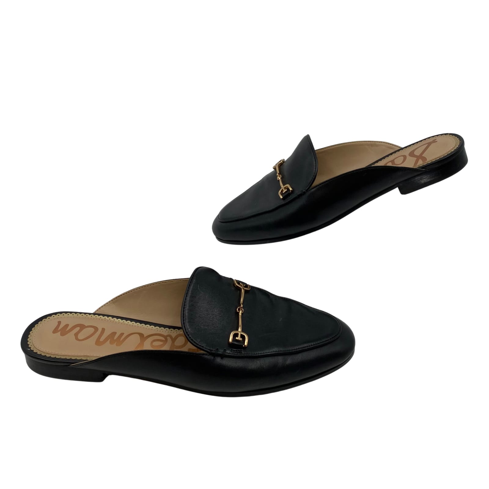 Sam Edelman Black Leather Slip-On Loafers